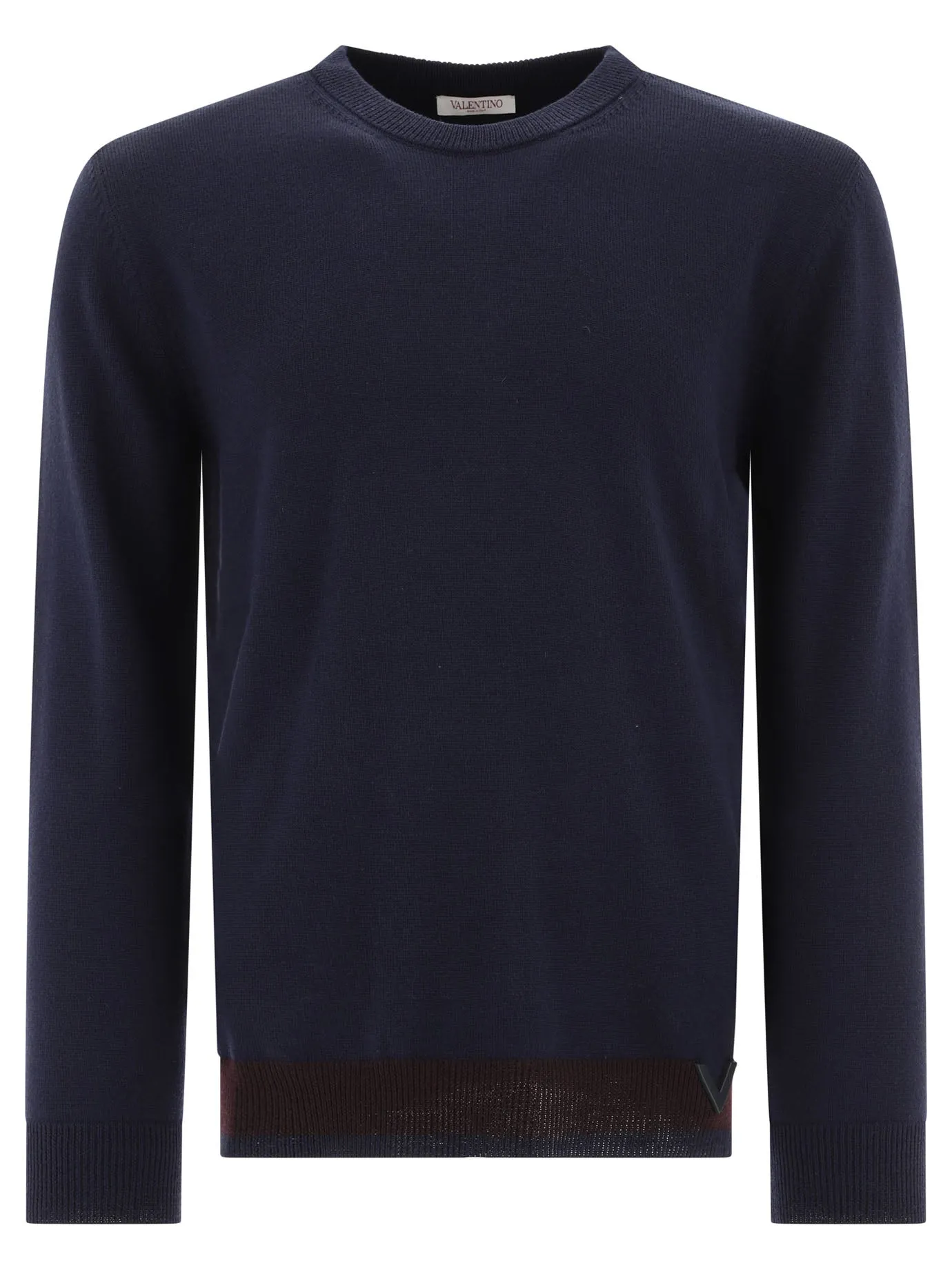 Sweater With Rubberised V Detail Knitwear Blue sold by Wanan Luxury