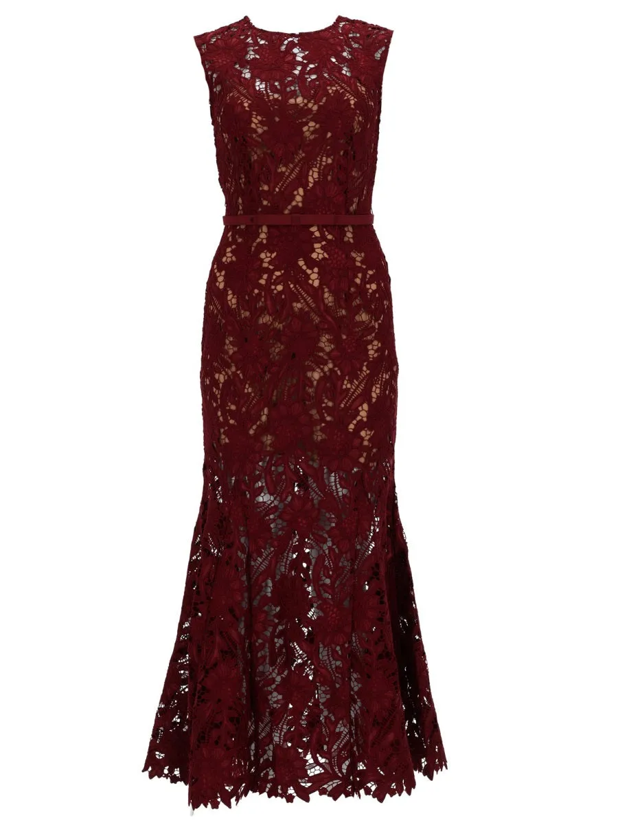 Floral Lace Midi Dress sold by Wanan Luxury