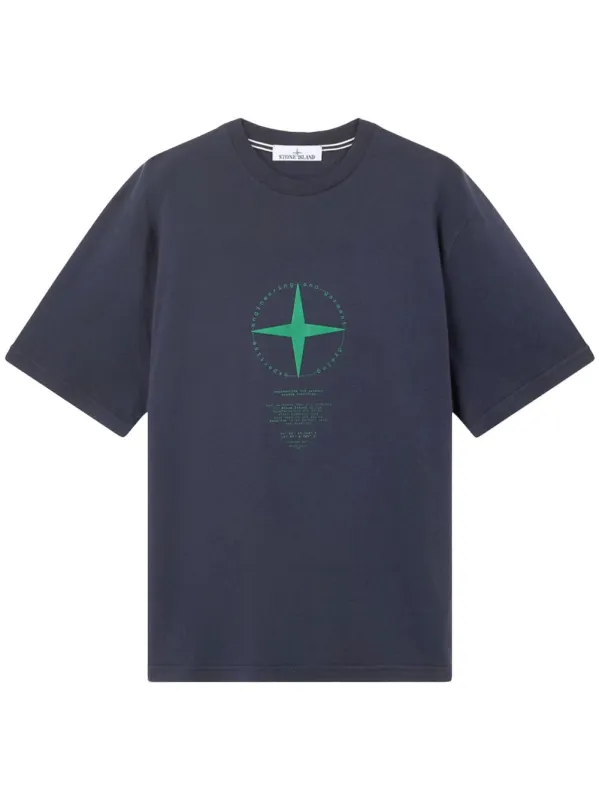 `Light Compass` Print Regular Fit T-Shirt made by Stone Island