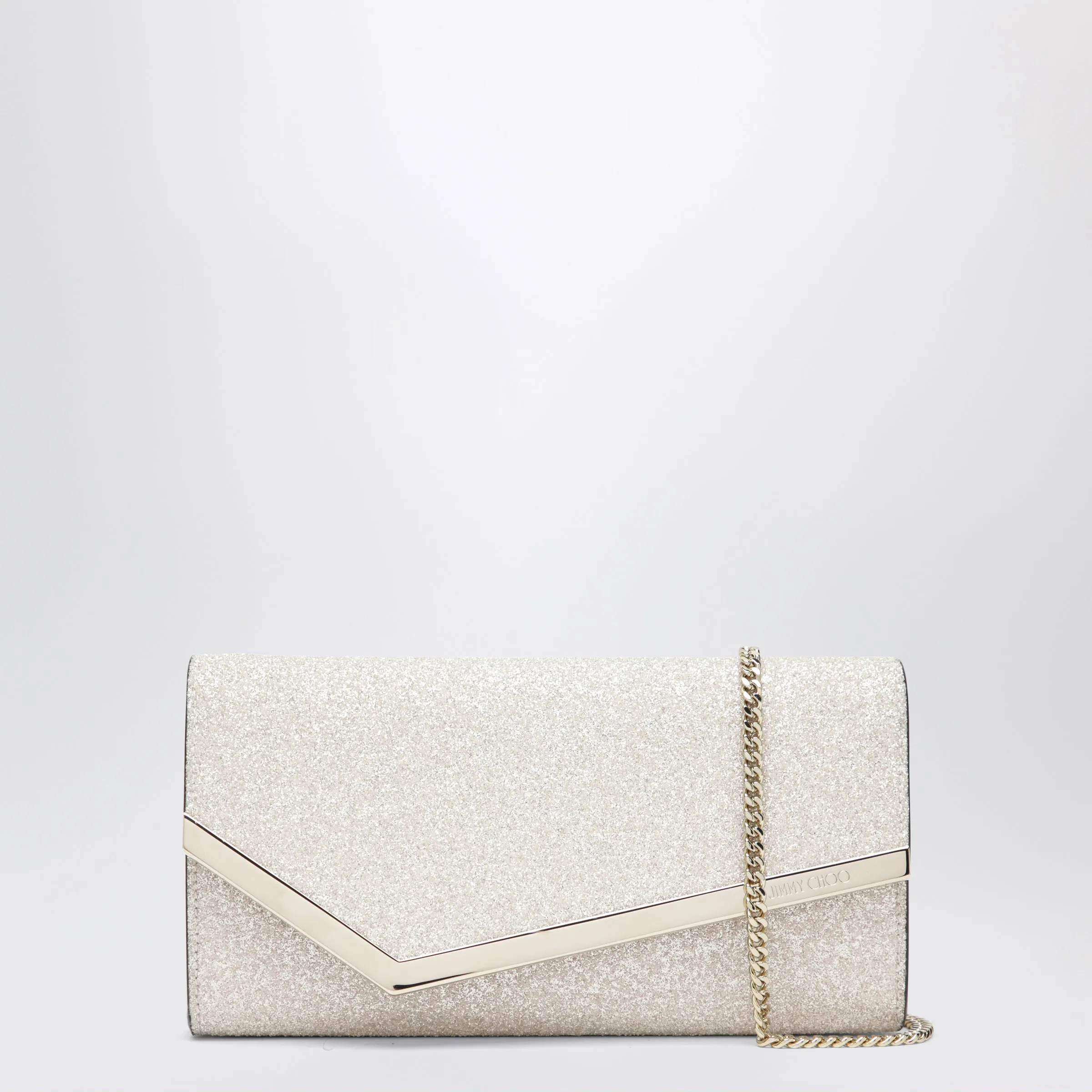 Emmie Pouch With Light Gold Micro-Glitter sold by Wanan Luxury