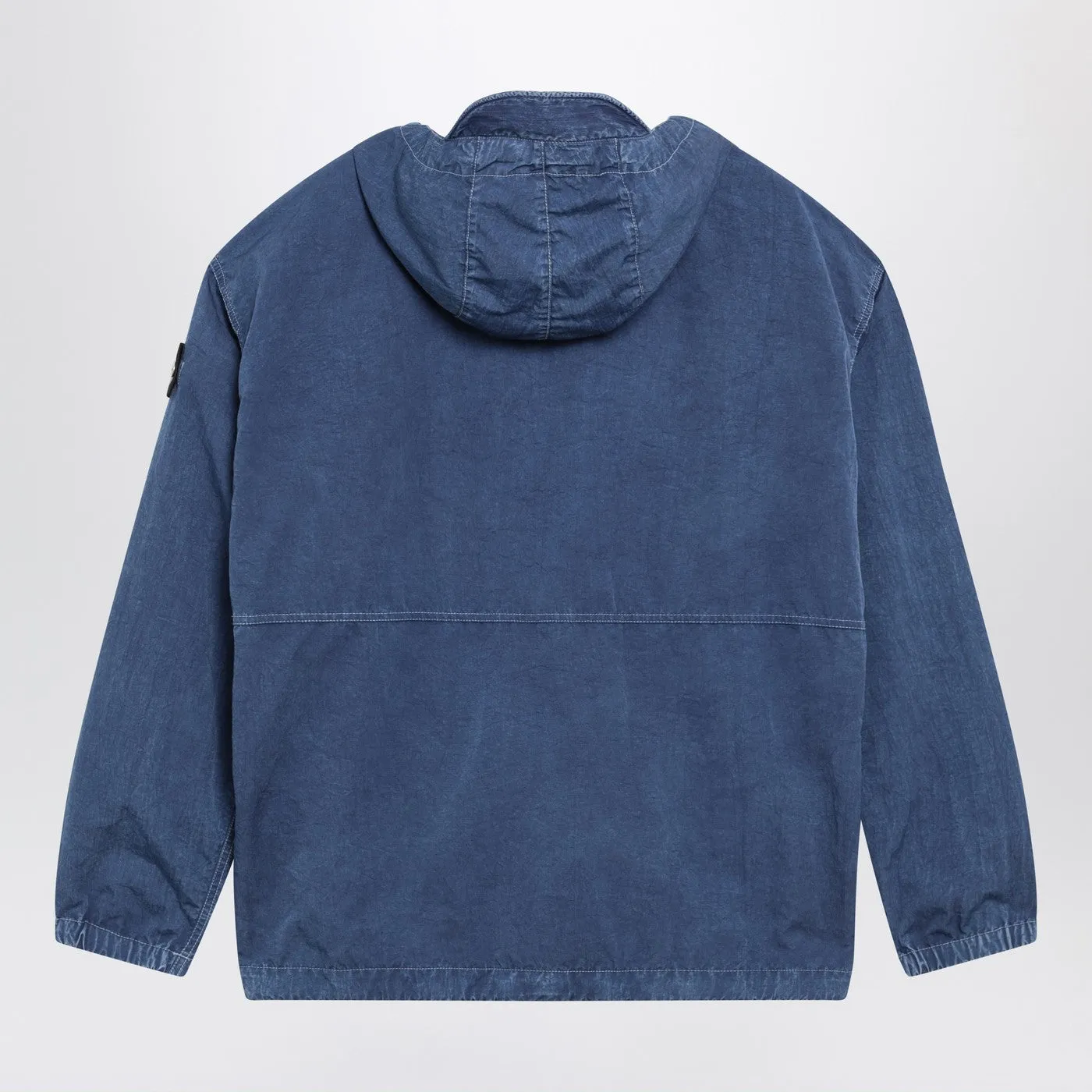 Indigo Blue Nylon Half-Zip Jacket sold by Wanan Luxury product image thumbnail 2