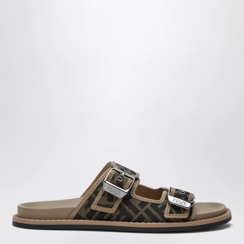 Fendi Feel Sandal In Ff Jacquard Fabric sold by Wanan Luxury