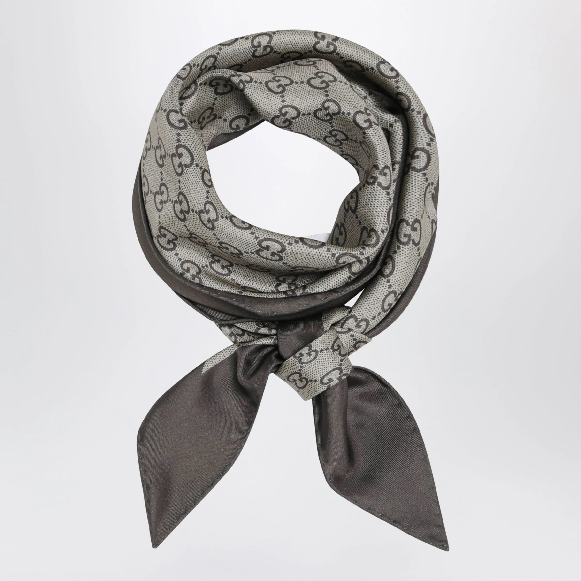 Diamond-Shaped Printed Silk Twill Scarf sold by Wanan Luxury