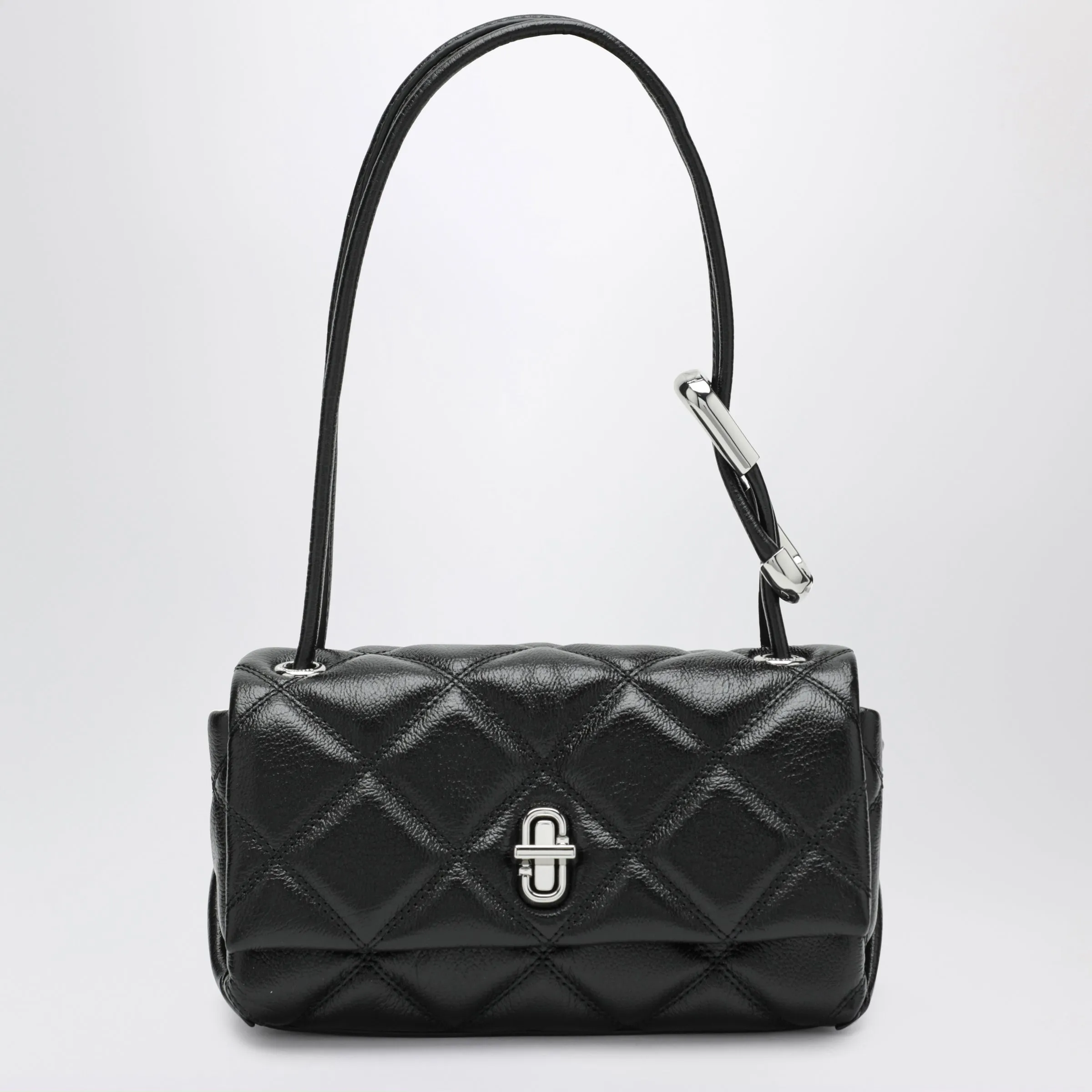Black Quilted Mini Dual Bag sold by Wanan Luxury