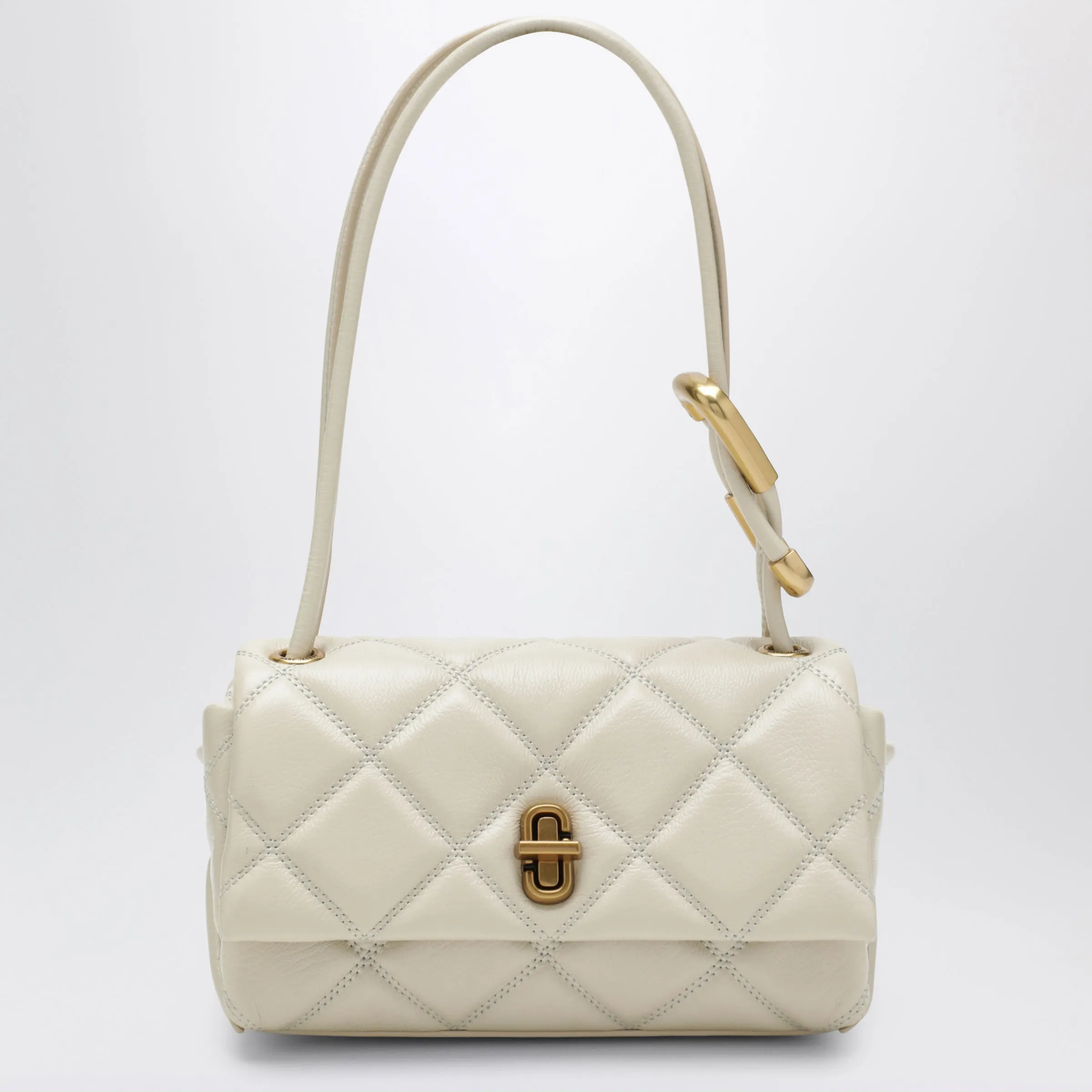 White Quilted Mini Dual Bag sold by Wanan Luxury
