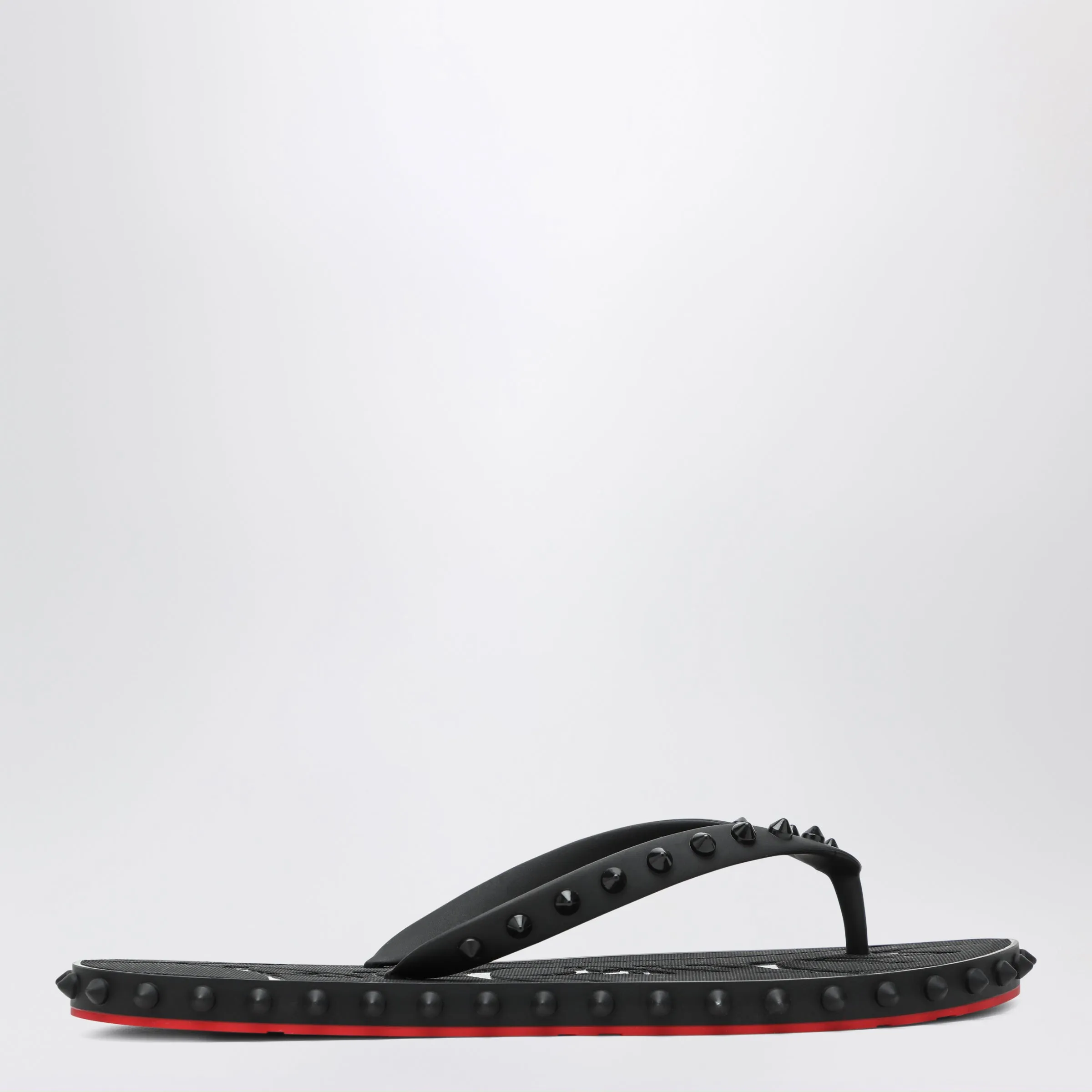 Black Super Loubi Flip-Flops sold by Wanan Luxury