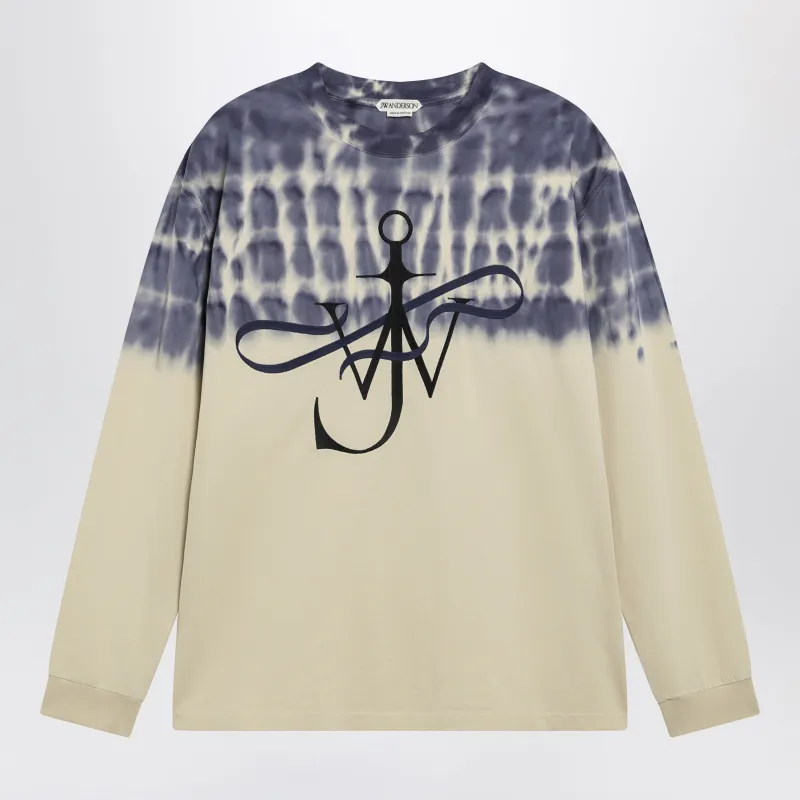 Écru/Navy Logo Print Sweatshirt made by J.W. Anderson