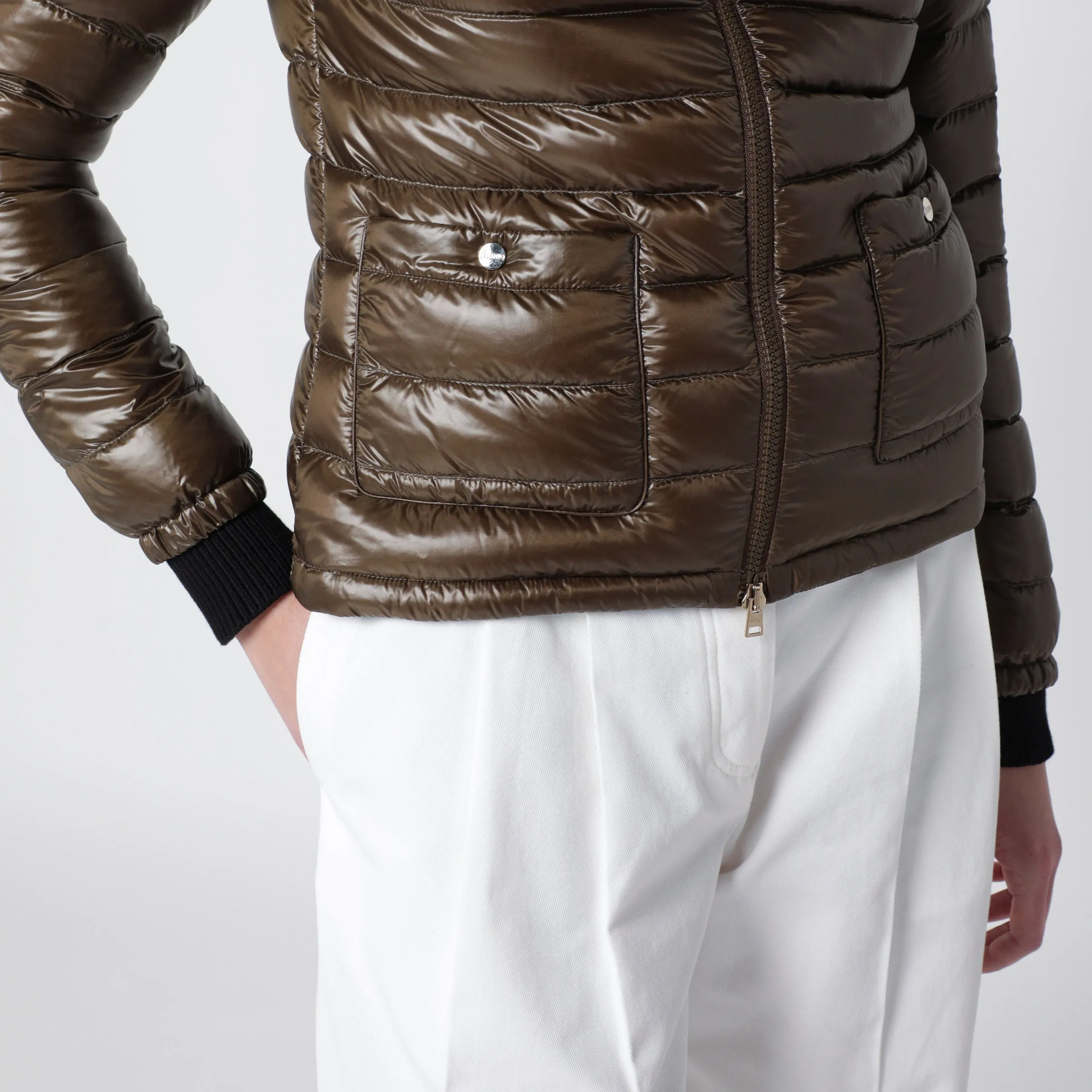 Military Green Ultralight Nylon Bomber Jacket sold by Wanan Luxury product image thumbnail 2