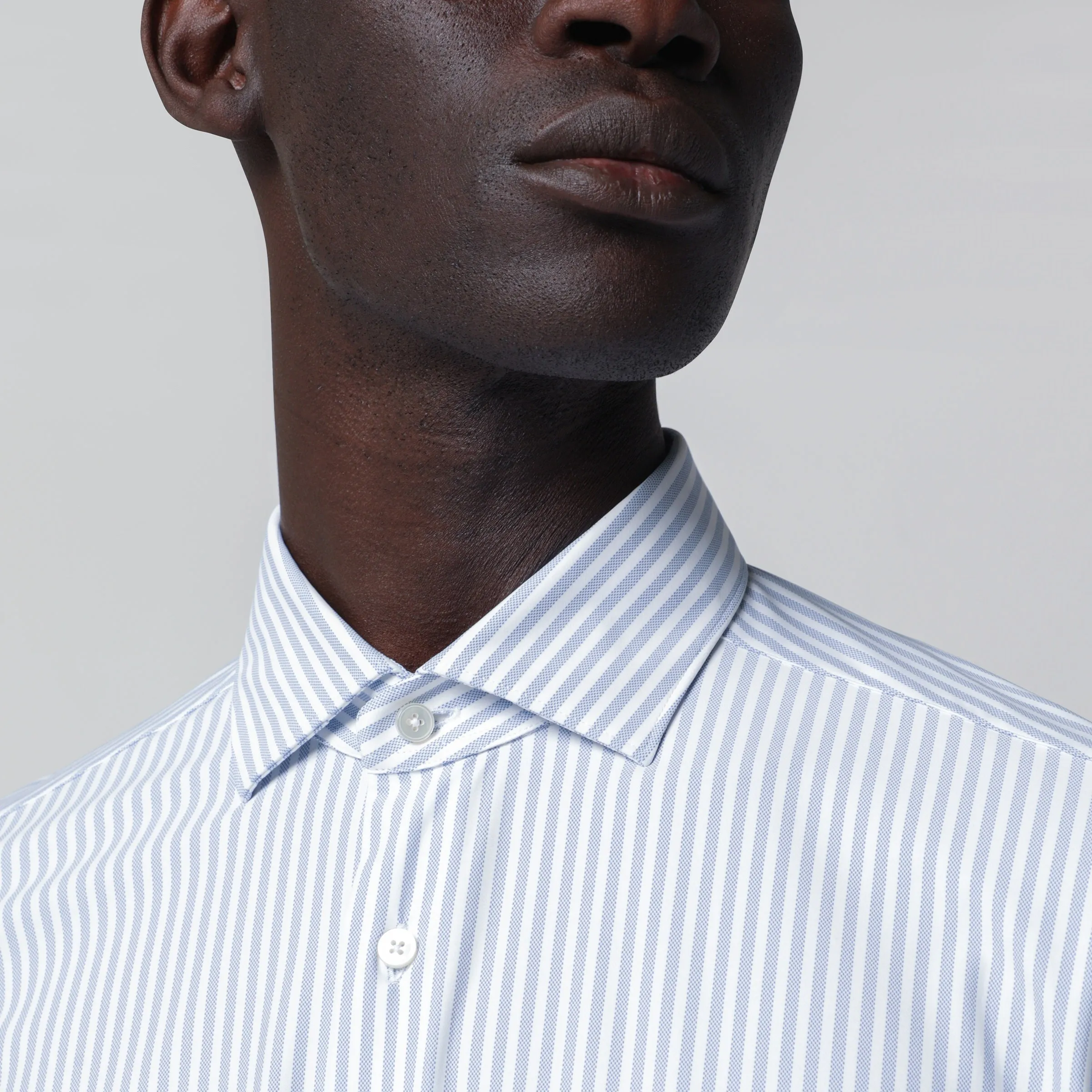 White Active Striped Tailor Fit Shirt sold by Wanan Luxury product image thumbnail 2