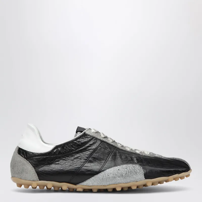 Sprinters Sneakers In Black Leather And Vintage Suede sold by Wanan Luxury