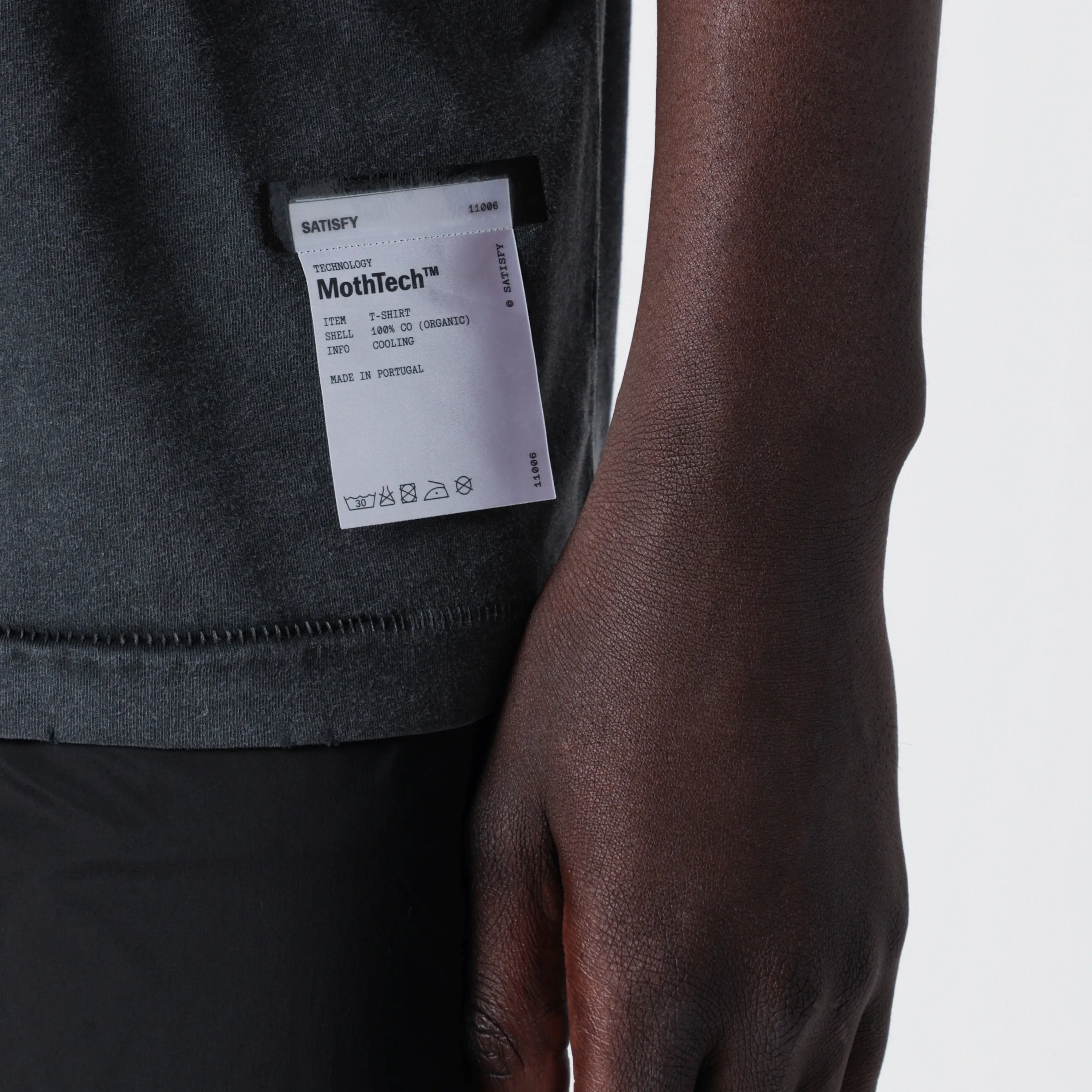 Moth Tech Aged Black T-Shirt With Logo Print sold by Wanan Luxury product image thumbnail 2