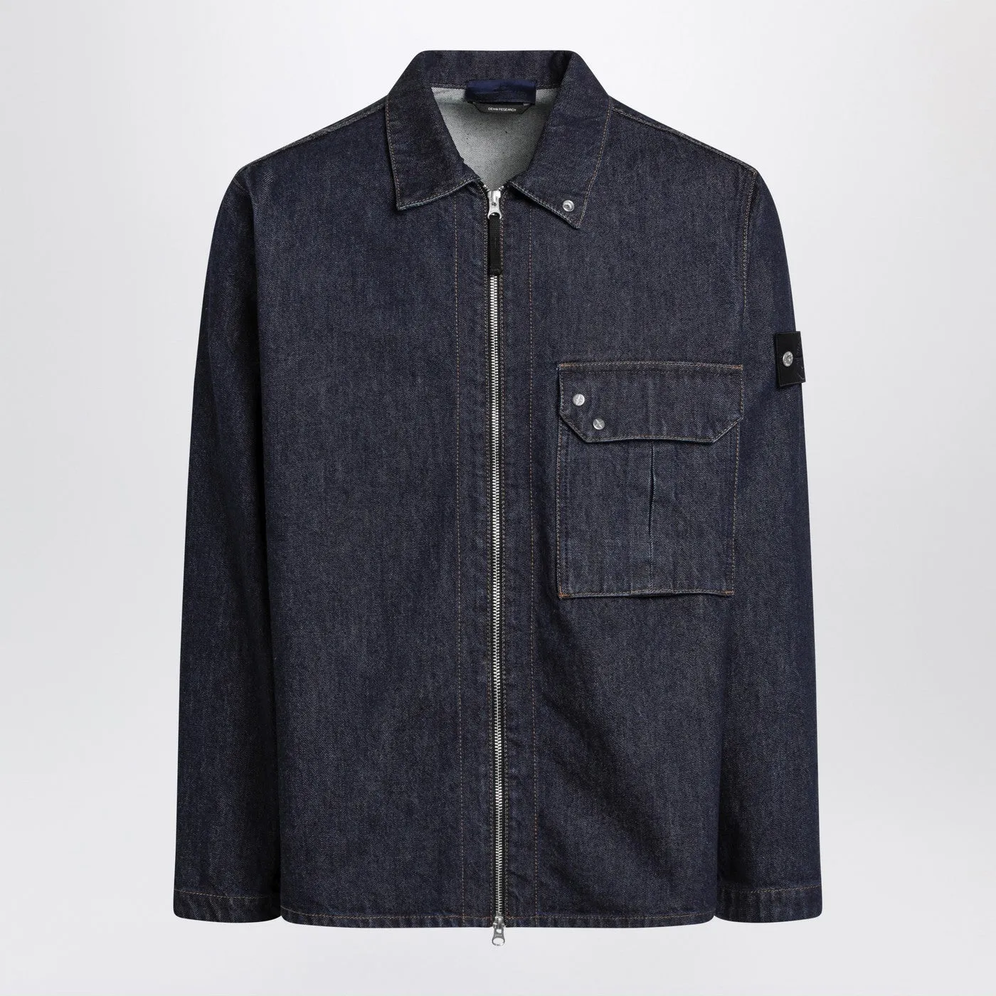 Indigo Blue Denim Shirt Jacket sold by Wanan Luxury
