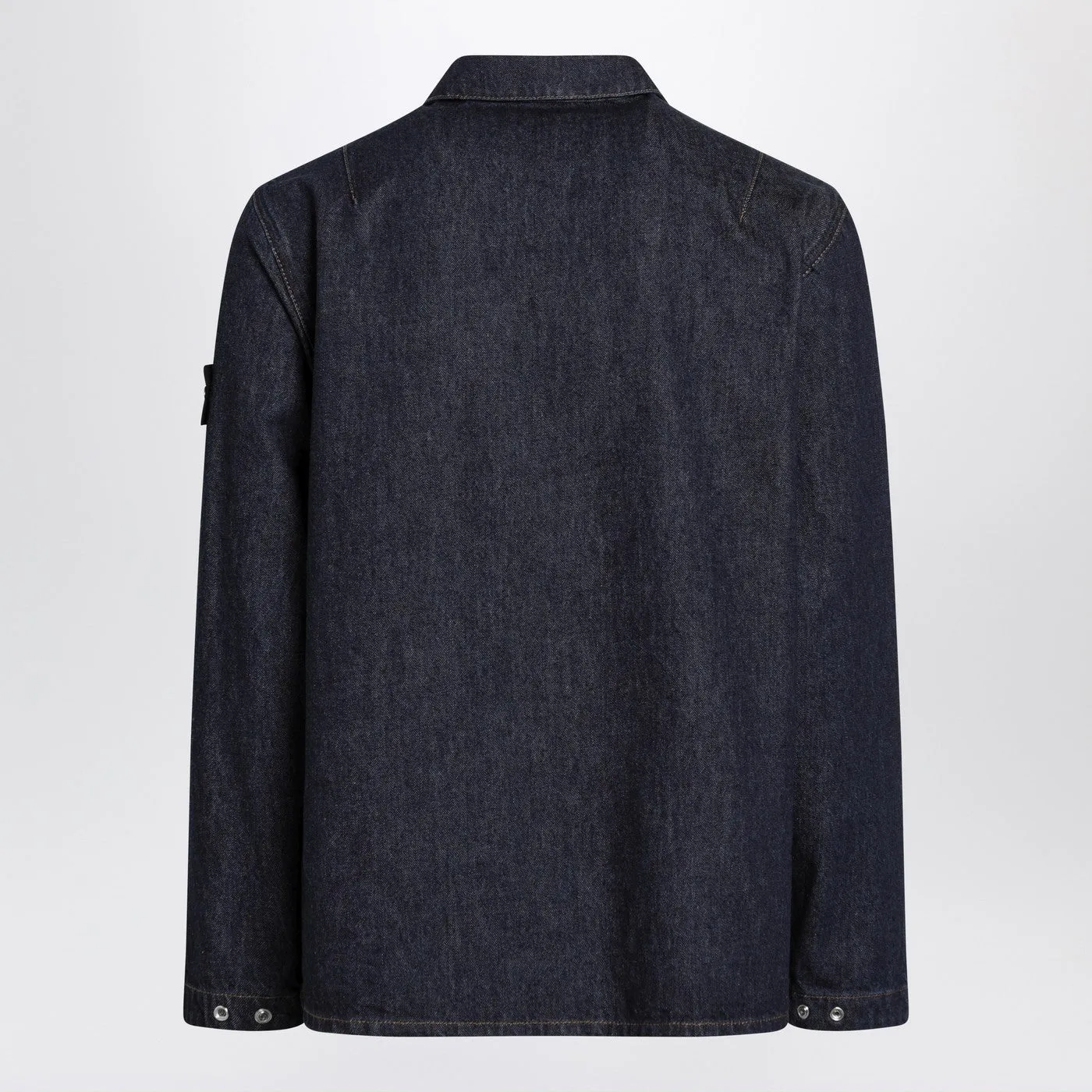 Indigo Blue Denim Shirt Jacket sold by Wanan Luxury product image thumbnail 2