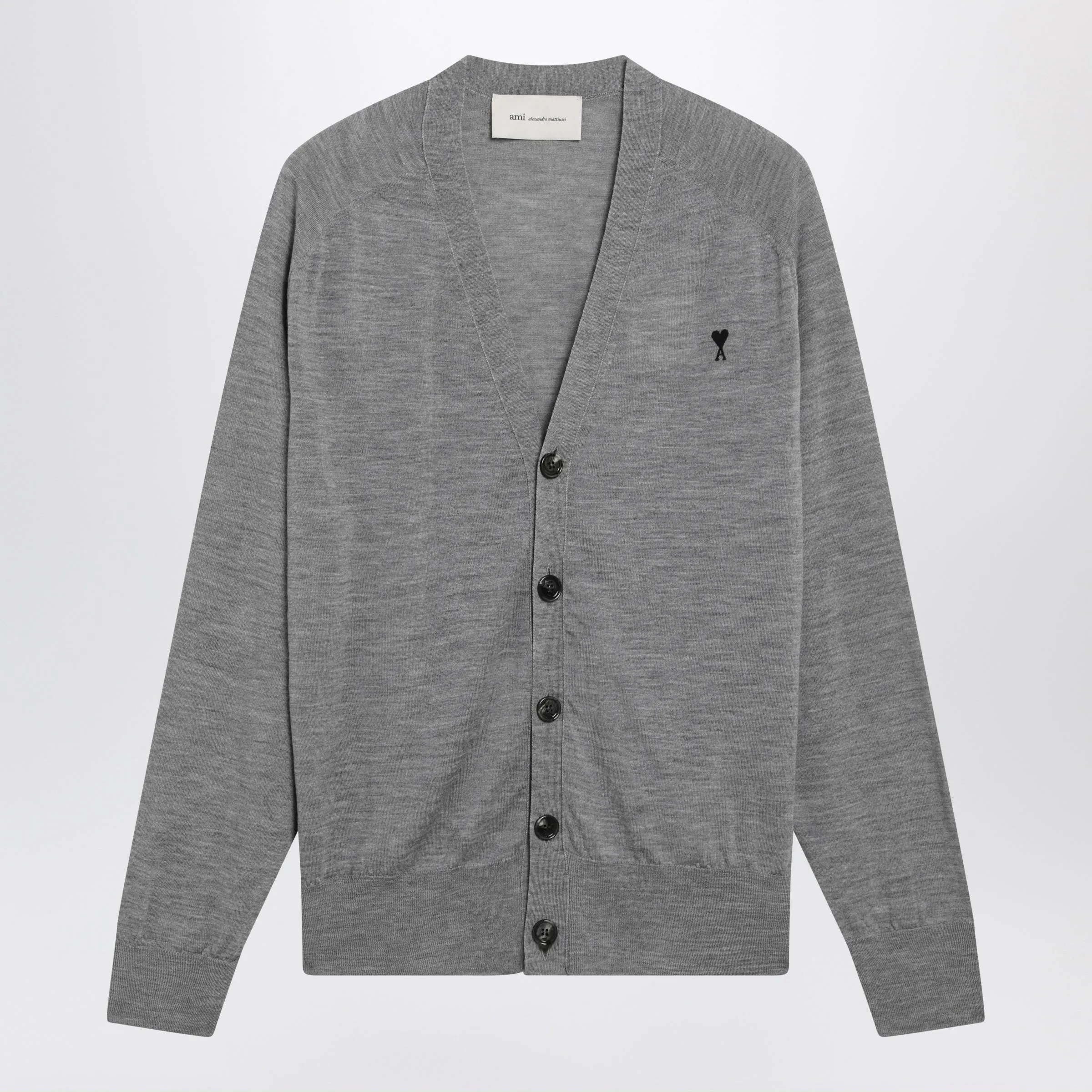 Grey Ami De Coeur Cardigan In Wool sold by Wanan Luxury