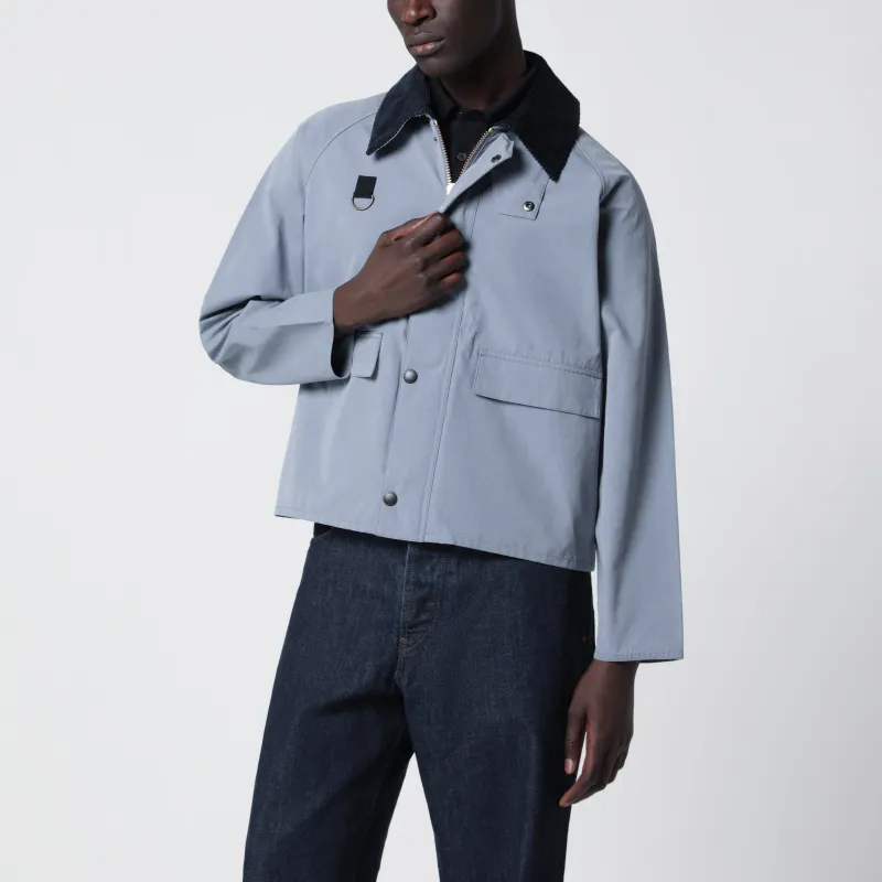 Light Blue Washed Spey Jacket In Cotton Blend made by Barbour