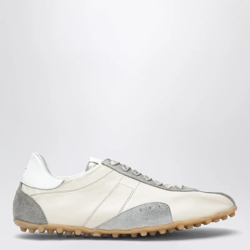 Sprinters Sneakers In Cream Leather And Vintage Suede sold by Wanan Luxury