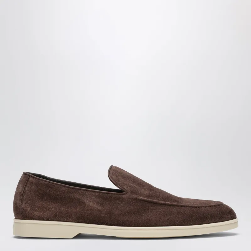 Brown Suede Loafers made by Doucal's