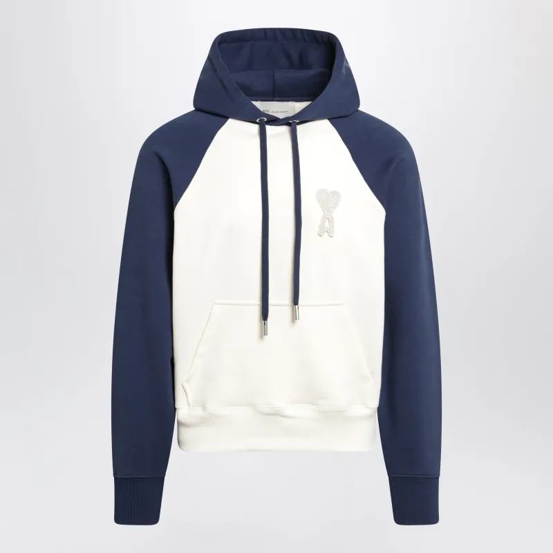 Ami De Coeur Hoodie In Cream/Blue sold by Wanan Luxury