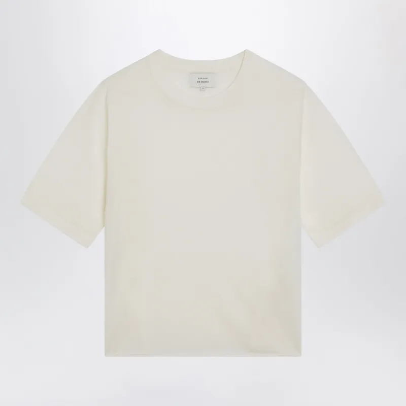 Ivory Nala Fluid Cashmere Top made by Loulou De Saison