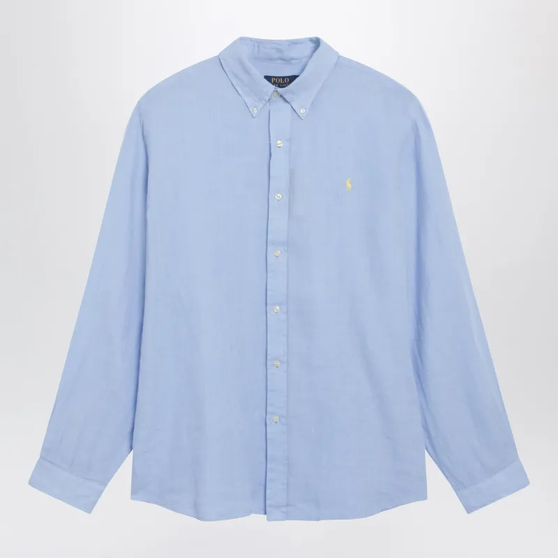 Light Blue Linen Button-Down Shirt made by Polo by Ralph Lauren