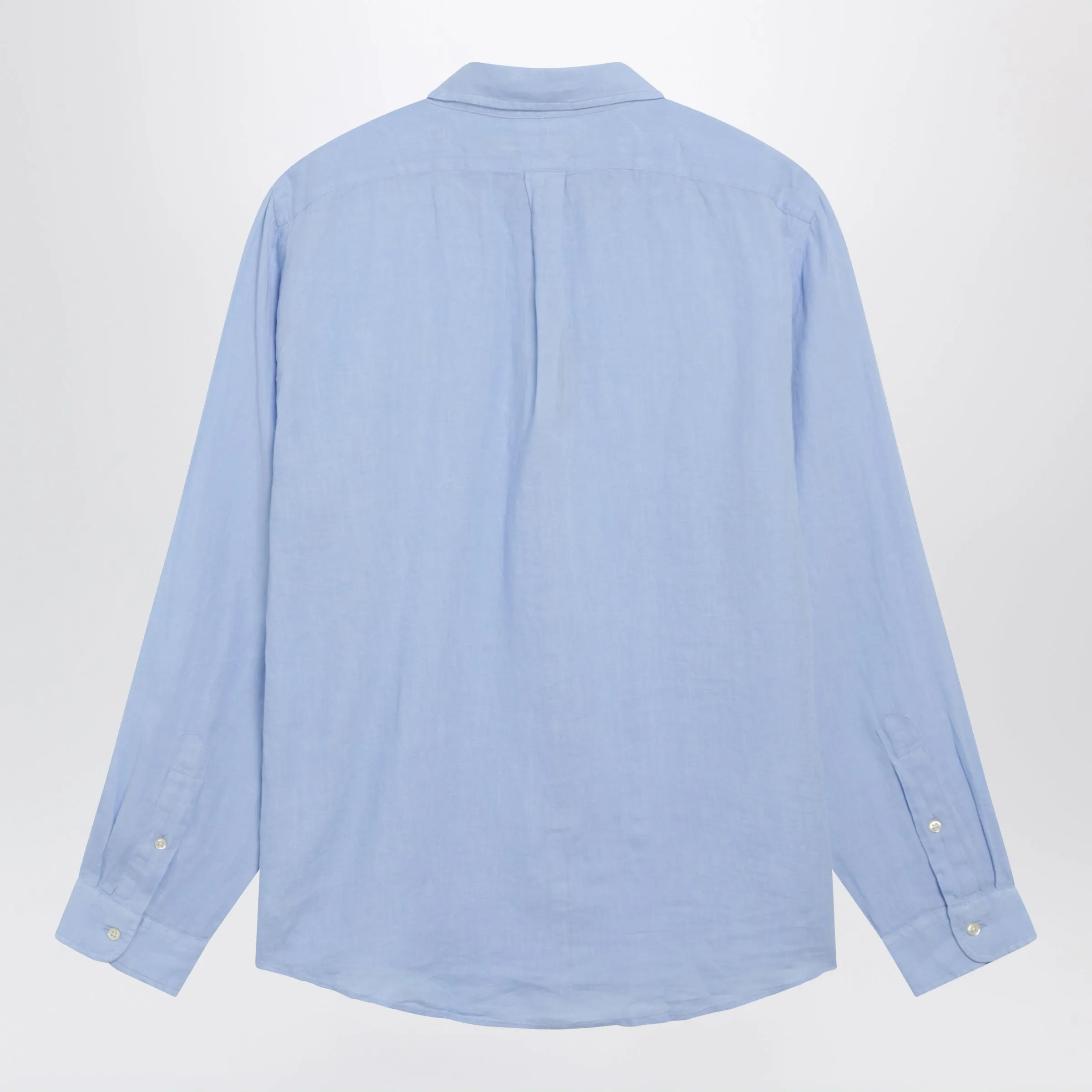 Light Blue Linen Button-Down Shirt sold by Wanan Luxury product image thumbnail 2