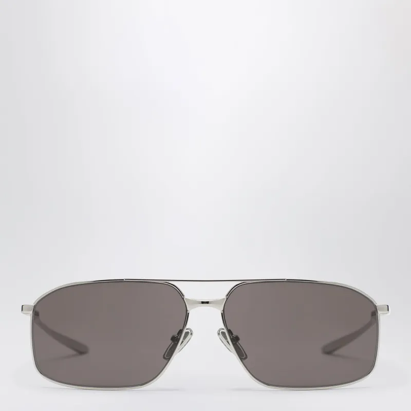 Rectangular Silver/Black Sunglasses made by Balenciaga