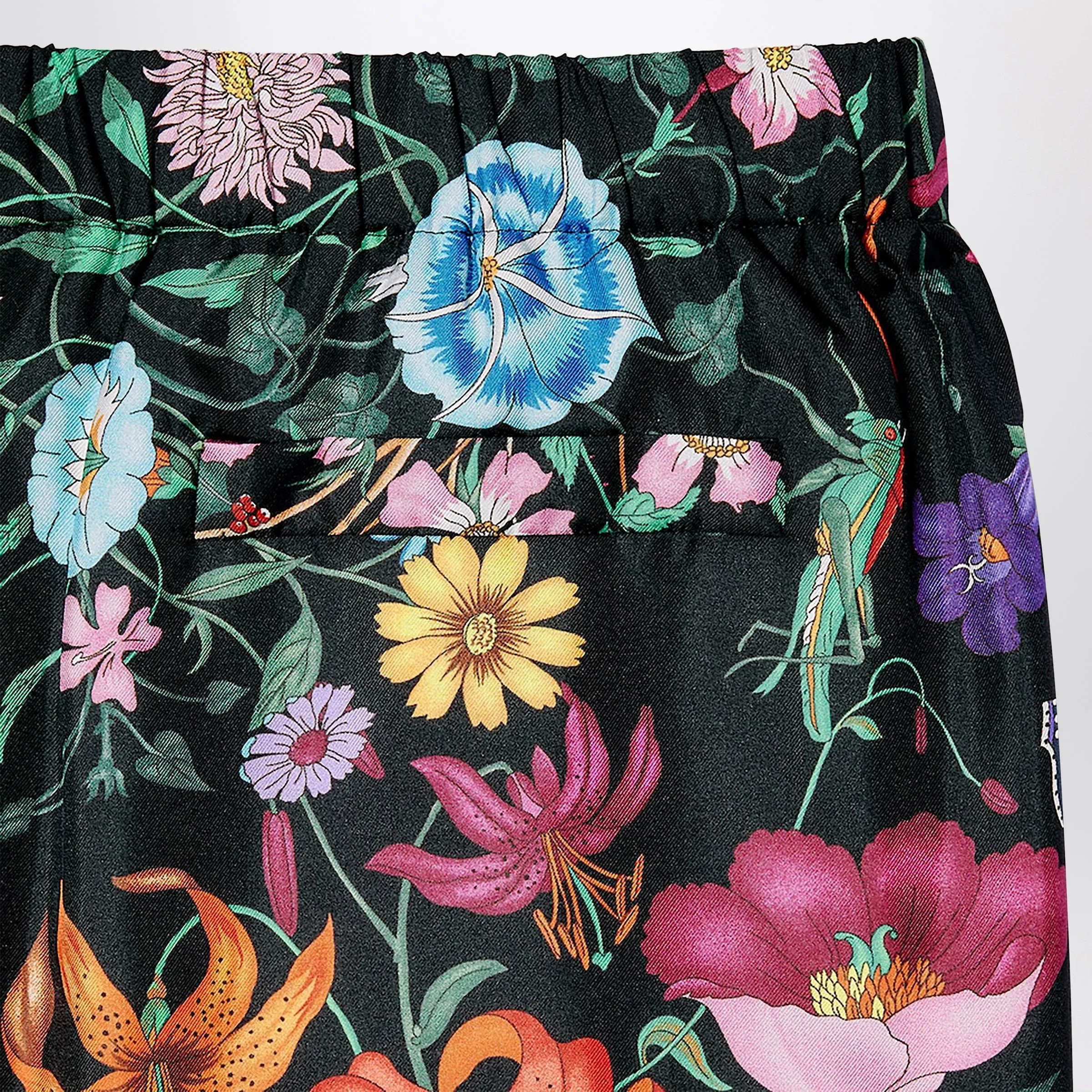 Silk Twill Trousers With Flora Print sold by Wanan Luxury product image thumbnail 2