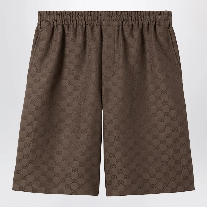 Shorts In Gg Linen Blend Fabric made by Gucci