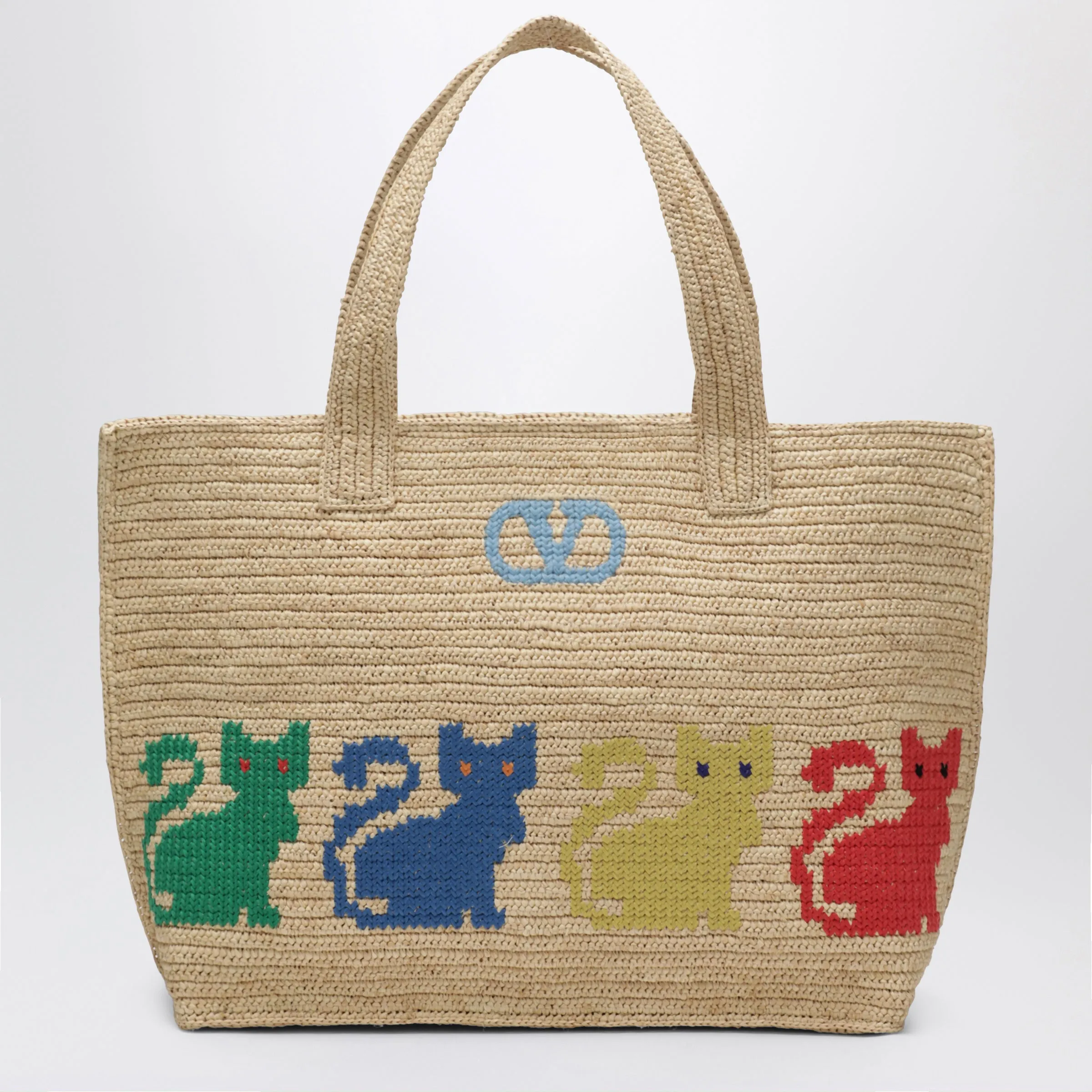 Large Raffiachat Shopping Bag In Raffia sold by Wanan Luxury