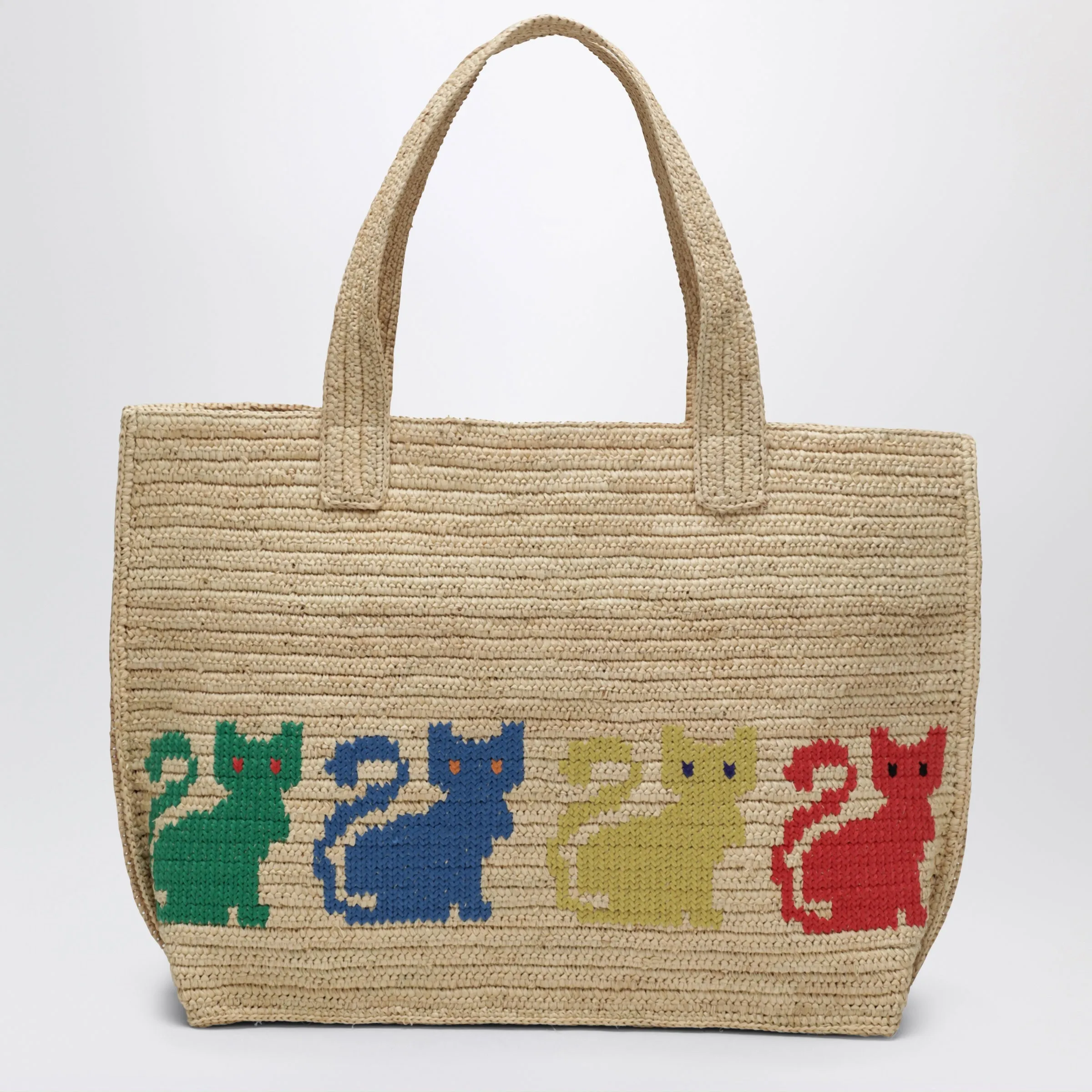 Large Raffiachat Shopping Bag In Raffia sold by Wanan Luxury product image thumbnail 2