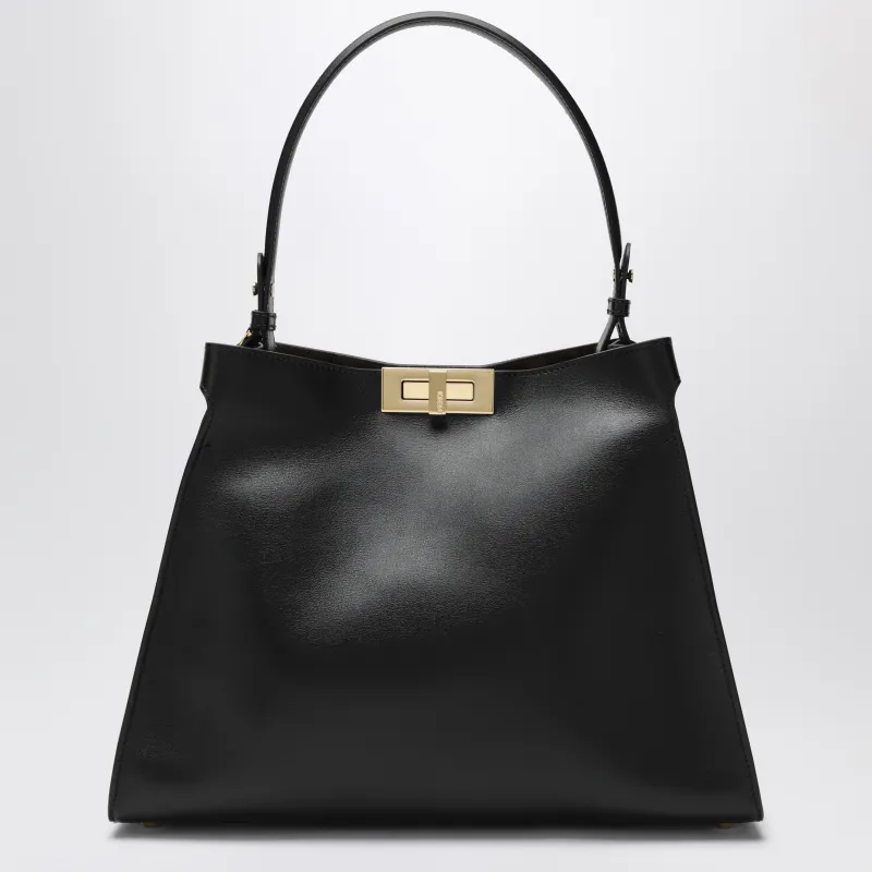 Fendi Way Medium Bag In Black Leather And Chocolate Suede made by Fendi