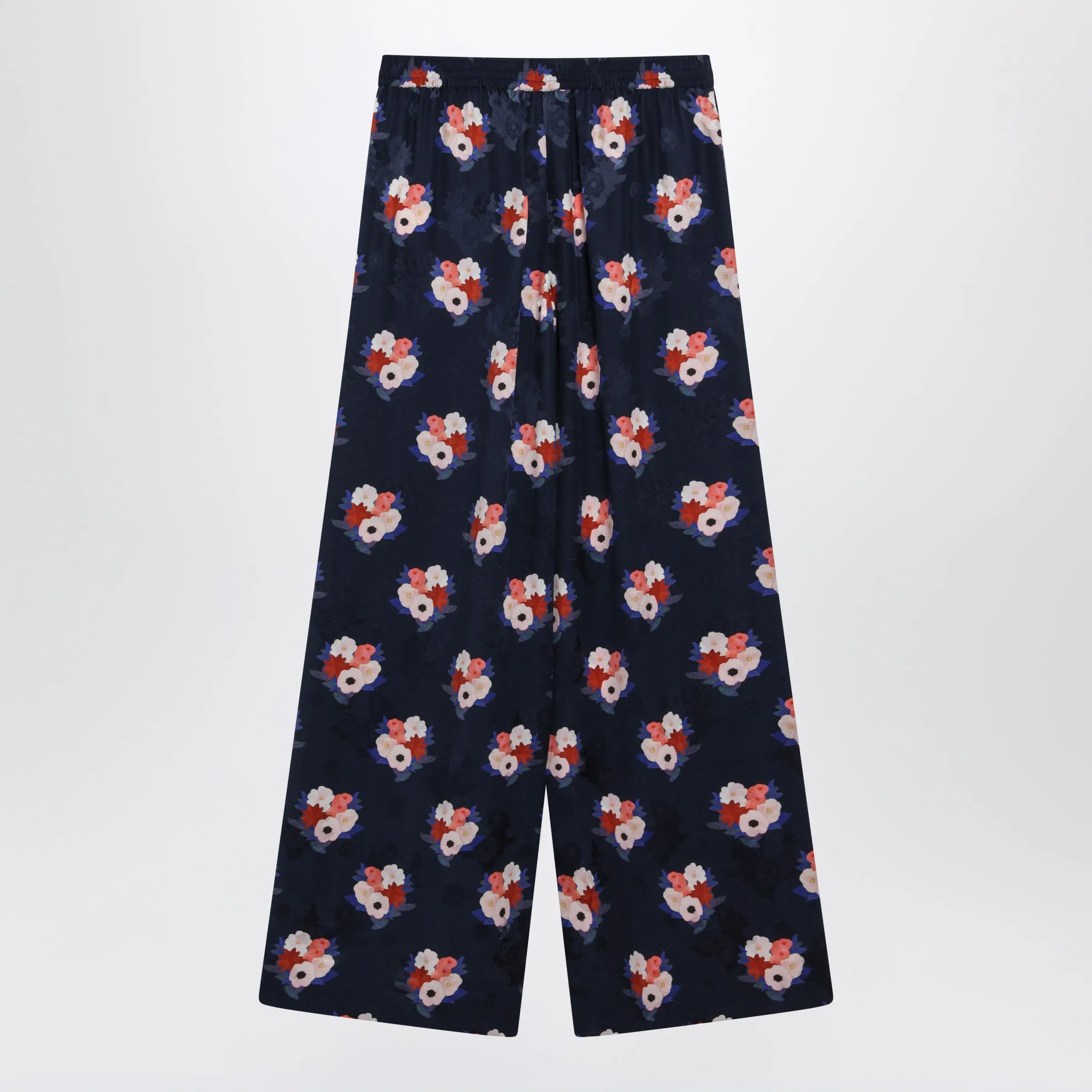 Dark Blue Silk Pyjama Trousers sold by Wanan Luxury product image thumbnail 2