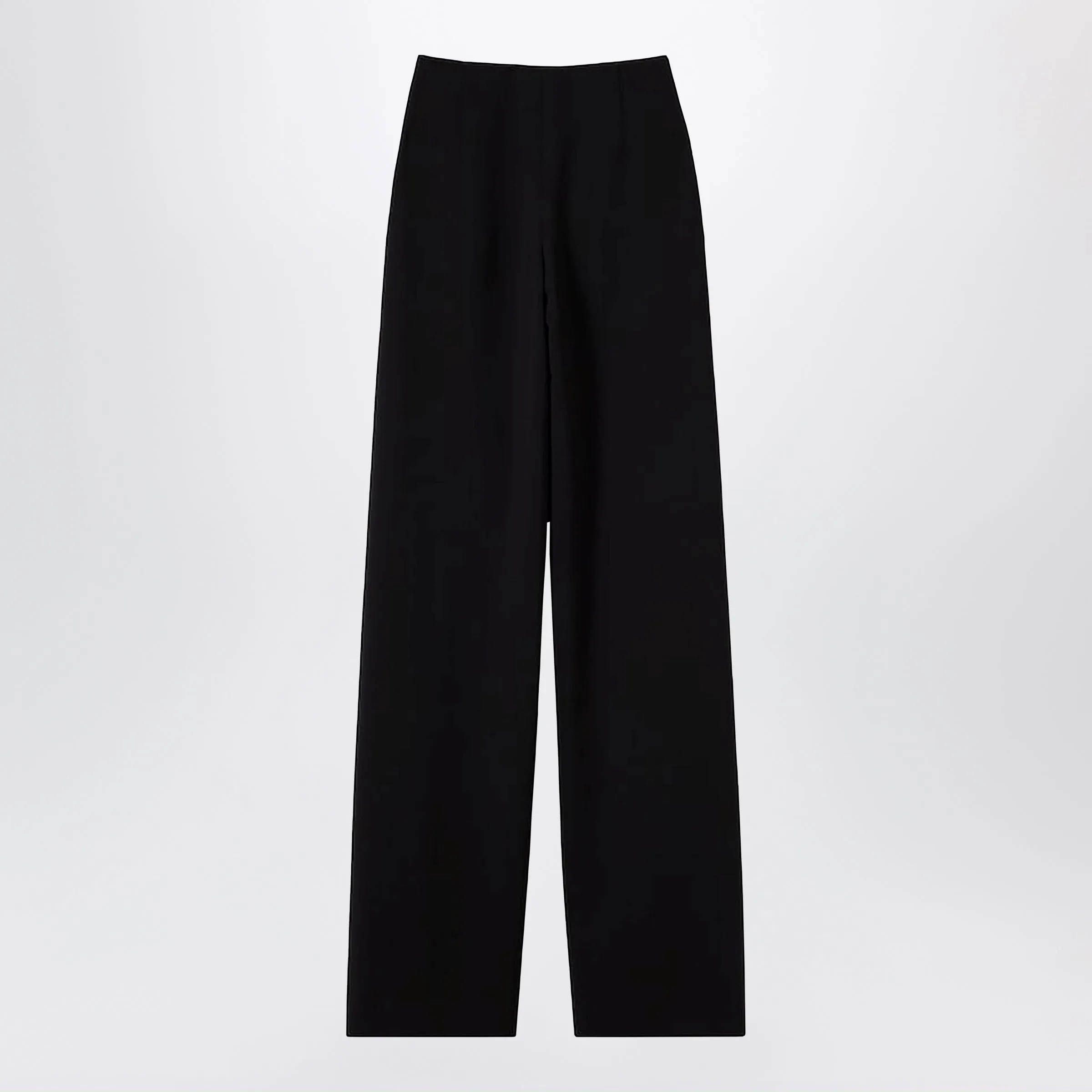 Black Stretch Technical Wool Trousers sold by Wanan Luxury