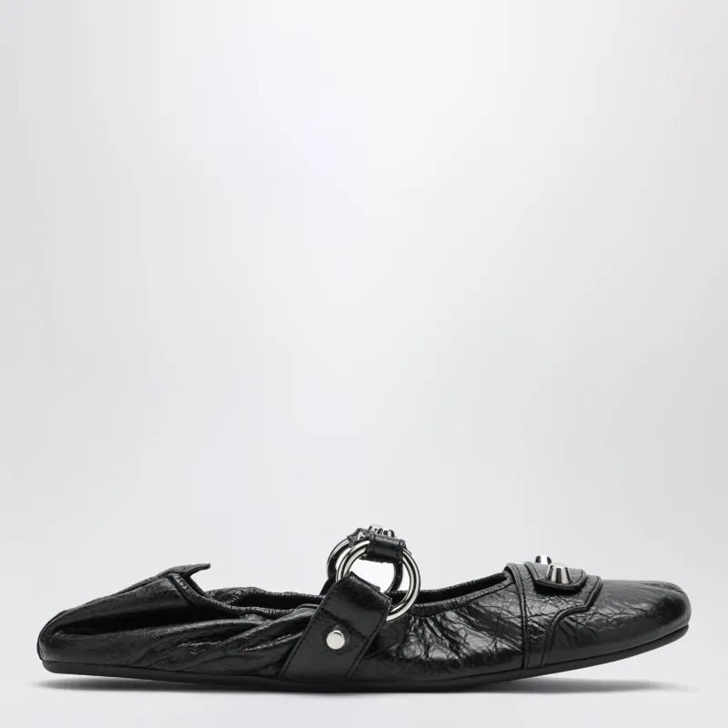 City Black Ballet Flats In Arena Lambskin Leather made by Balenciaga