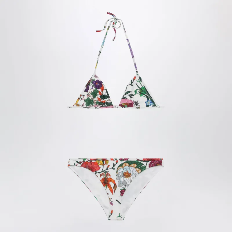 Sparkling Jersey Bikini With Gucci Flora Print sold by Wanan Luxury