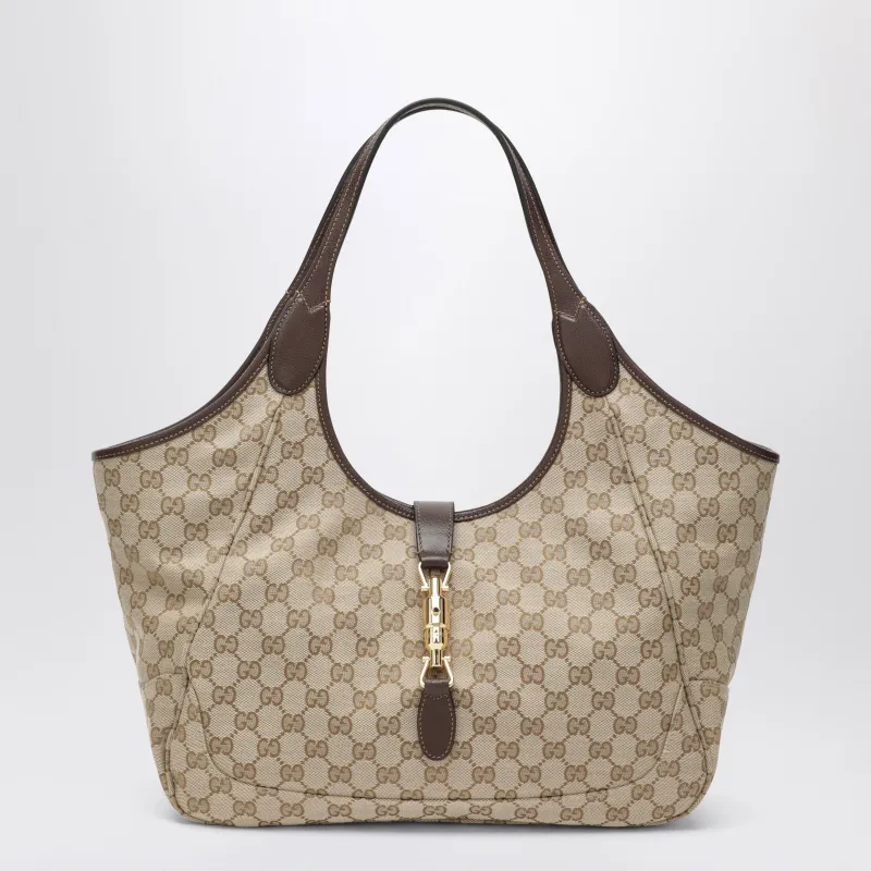 Medium Mercato Bag In Sand Gg Fabric made by Gucci