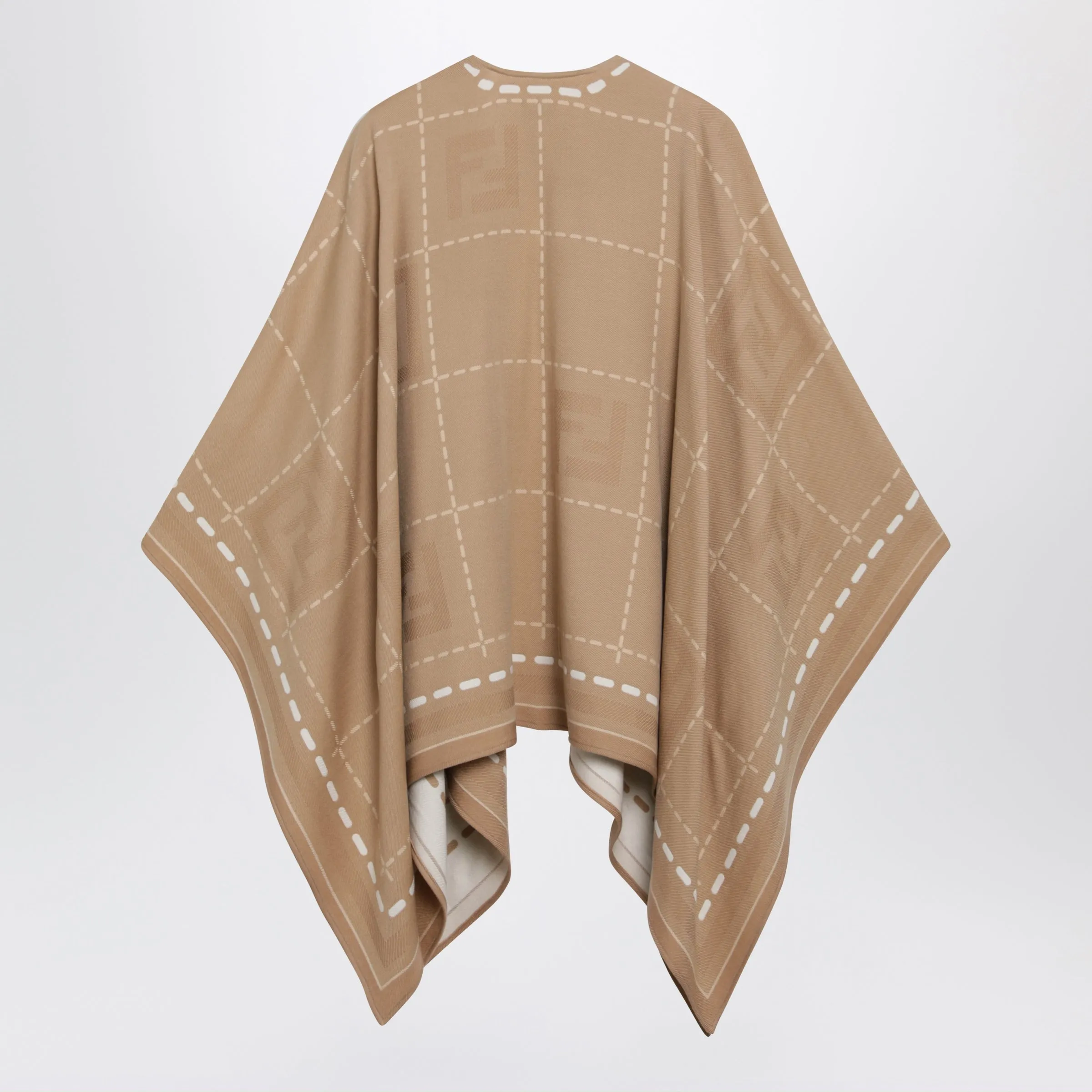 Beige Wool Poncho sold by Wanan Luxury product image thumbnail 2