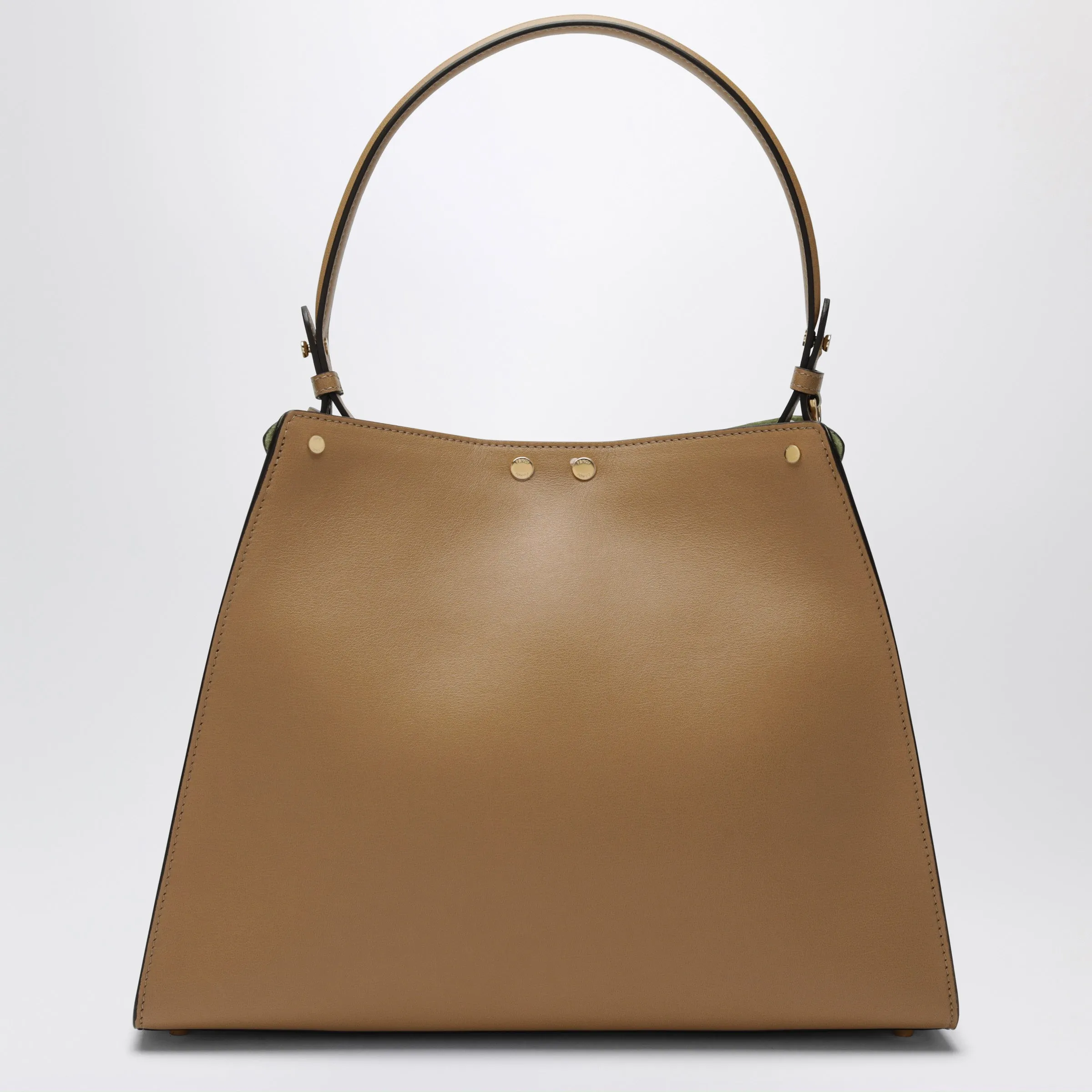 Fendi Way Medium Bag In Cappuccino Leather And Green Suede sold by Wanan Luxury product image thumbnail 2