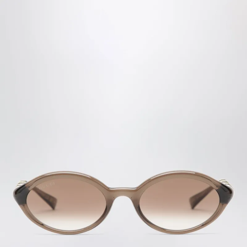 Brown Oval Sunglasses sold by Wanan Luxury