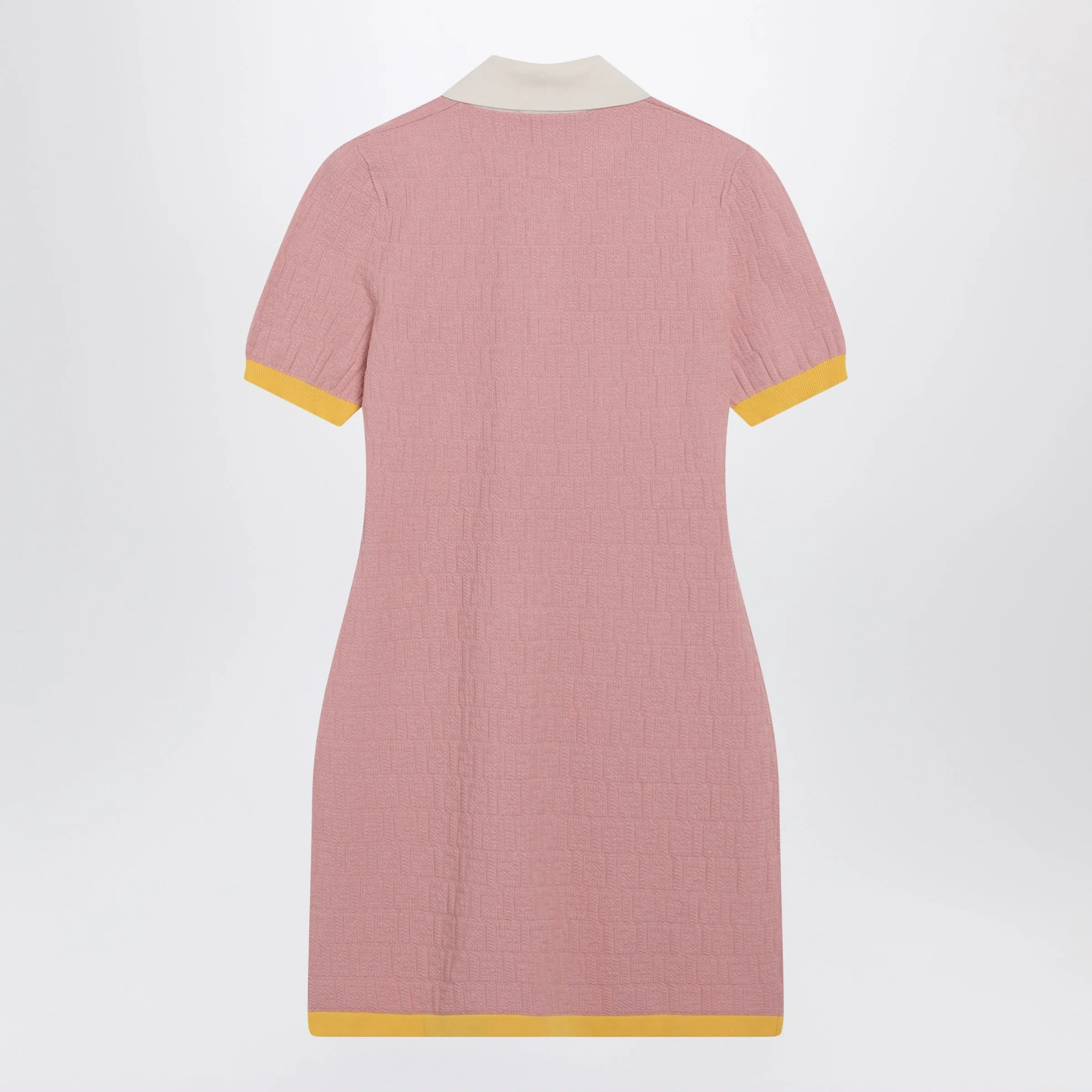 Pink Polo Dress With Ff Jacquard sold by Wanan Luxury product image thumbnail 2