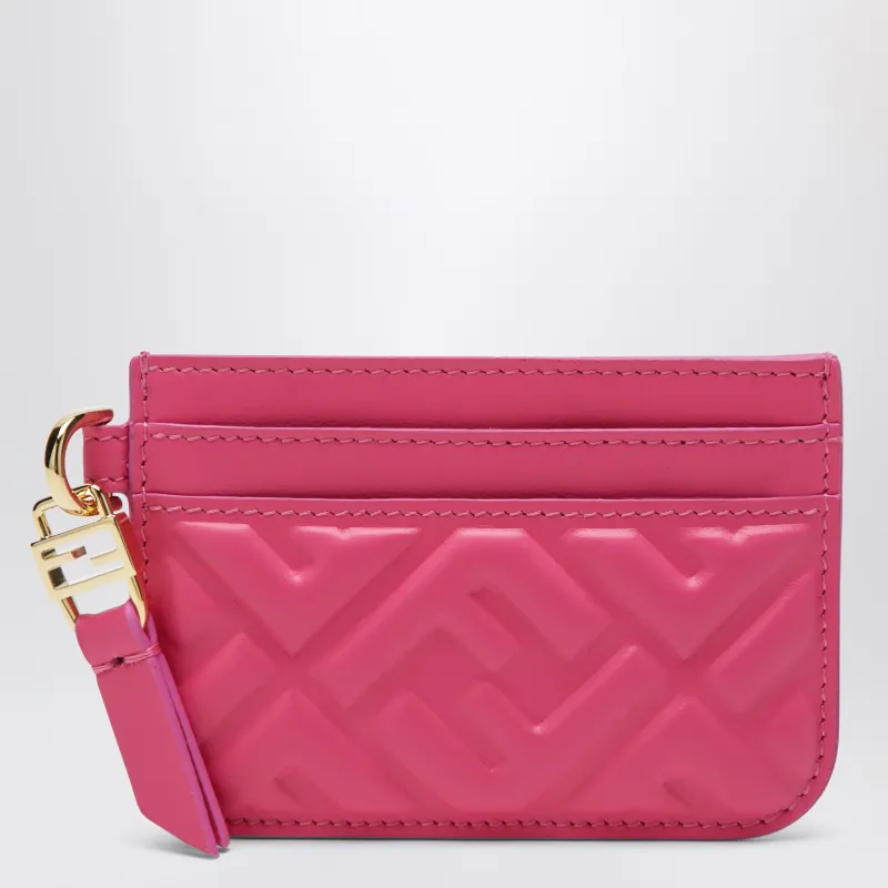 Fuchsia Nappa Leather Baguette Card Case With Ff Motif sold by Wanan Luxury