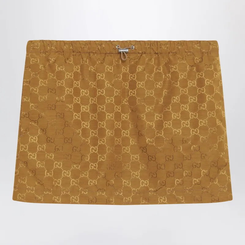 Caramel Gg Jersey Mini Skirt sold by Wanan Luxury