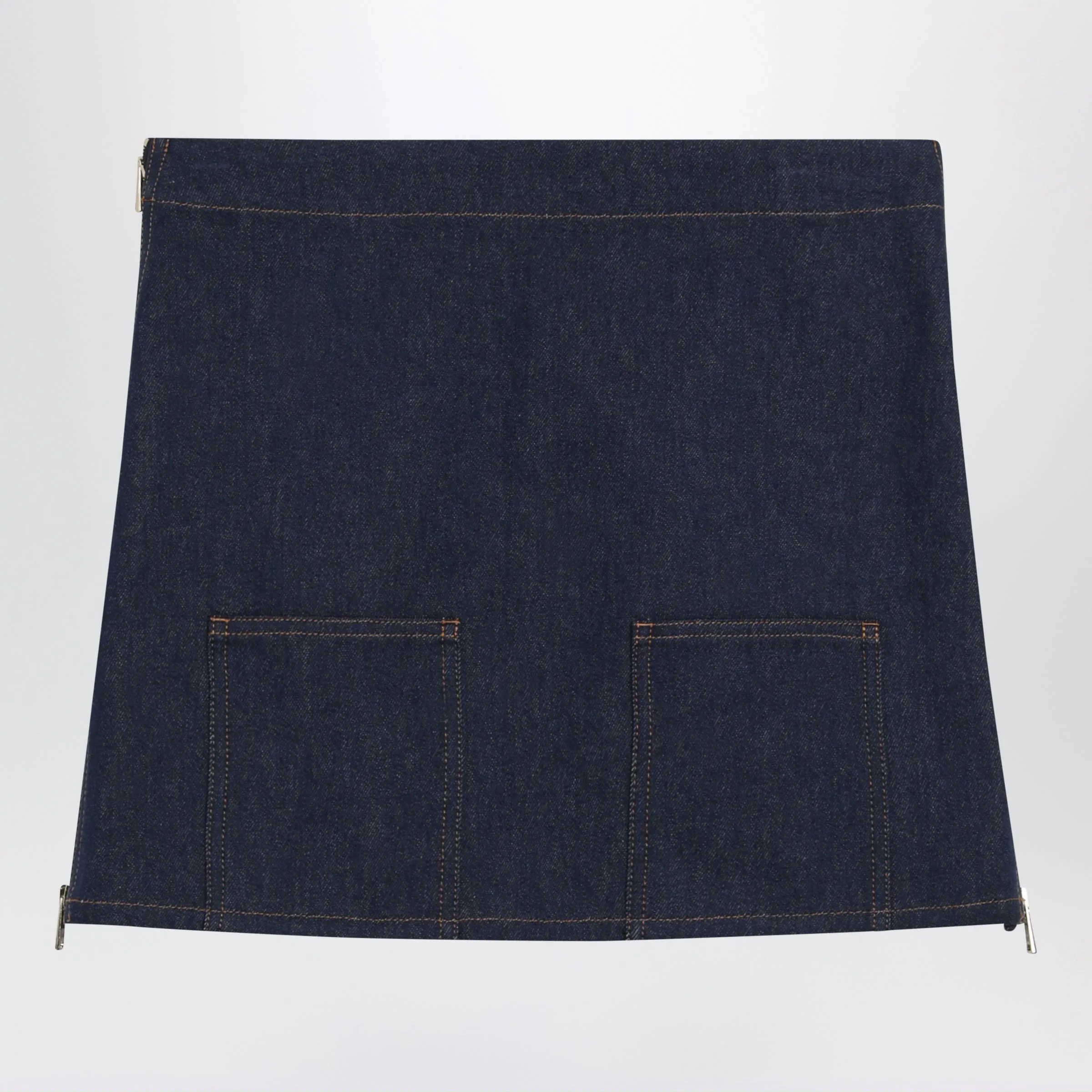 Navy Blue Mini Skirt sold by Wanan Luxury