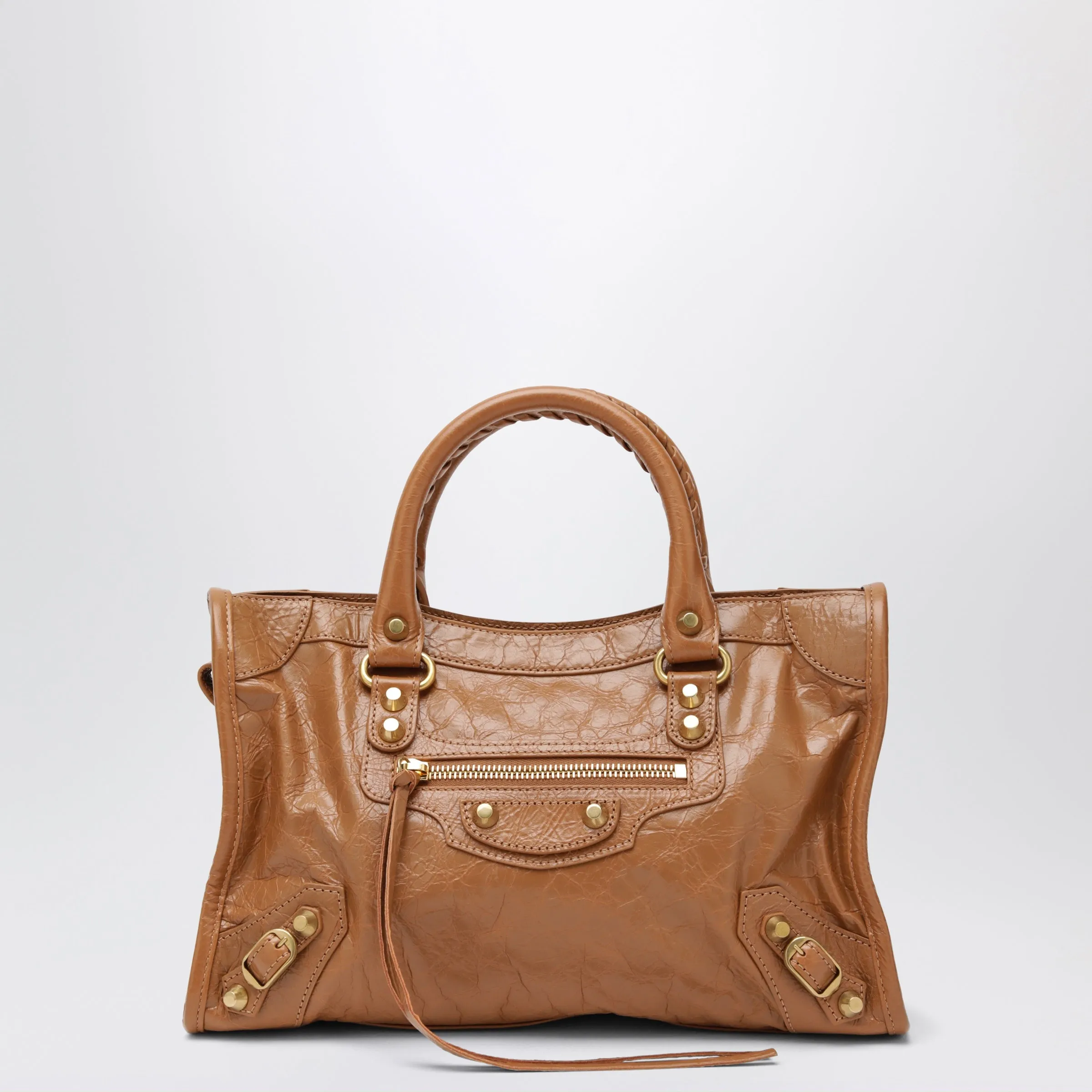 Small Beige/Antique Gold Le City Bag sold by Wanan Luxury