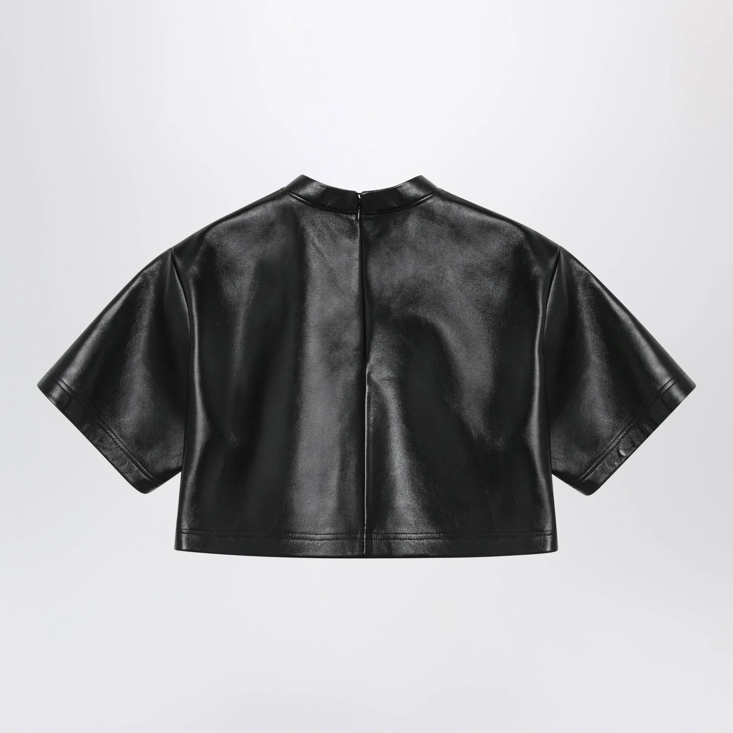 Black Cropped Leather Top sold by Wanan Luxury product image thumbnail 2