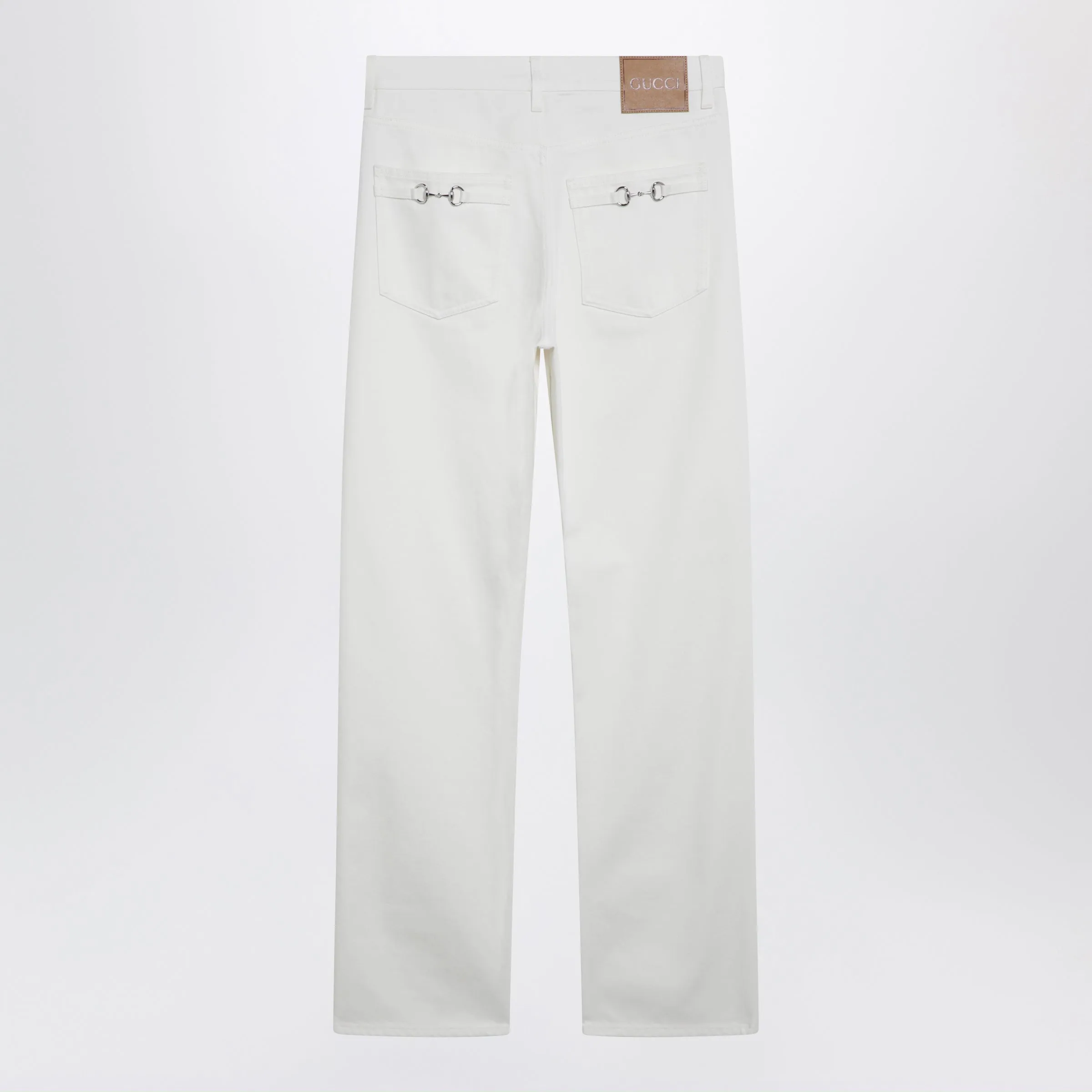 White Trousers With Horsebit Detail sold by Wanan Luxury product image thumbnail 2