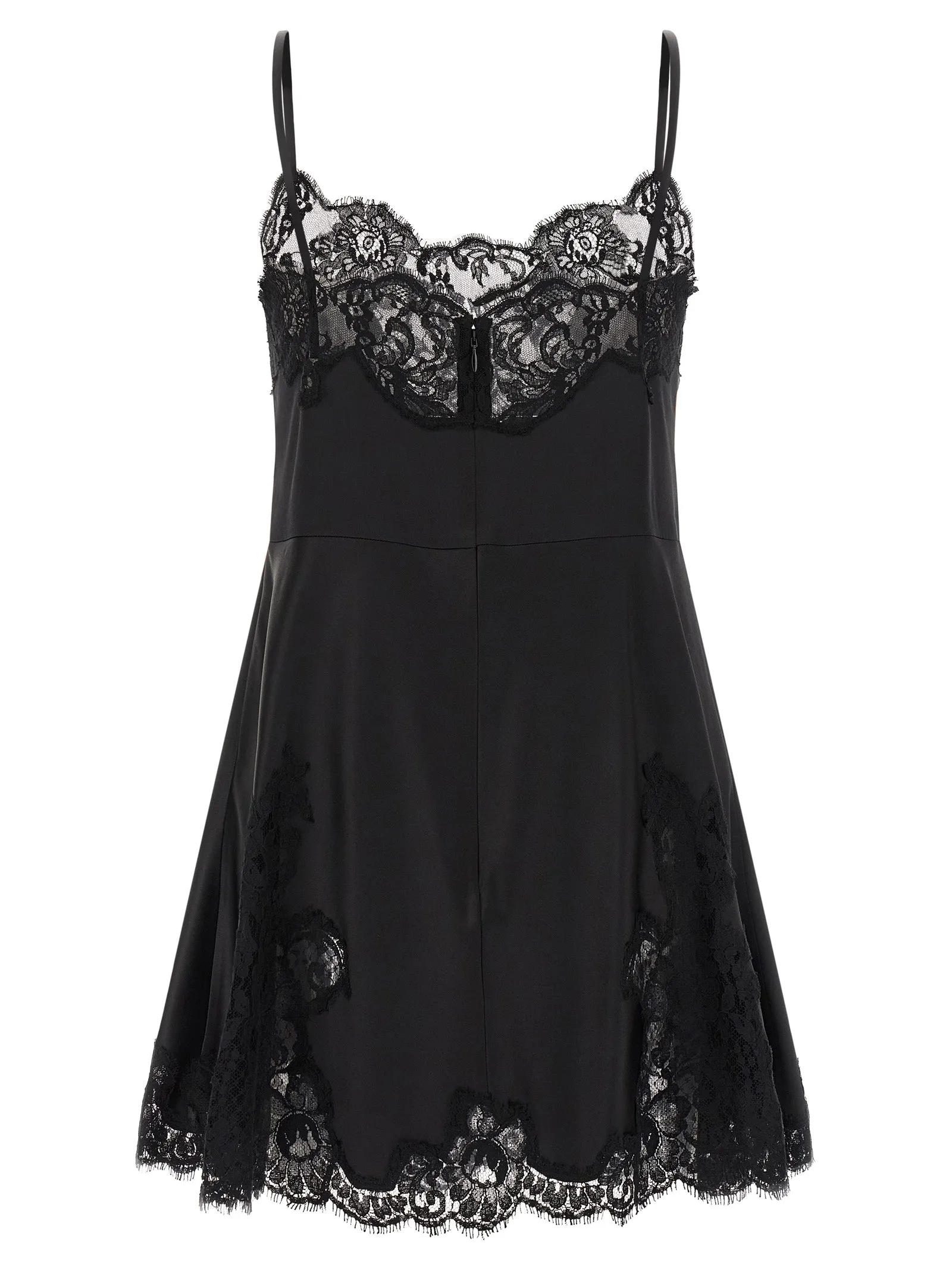 Satin And Lace Dress Dresses Black sold by Wanan Luxury product image thumbnail 2
