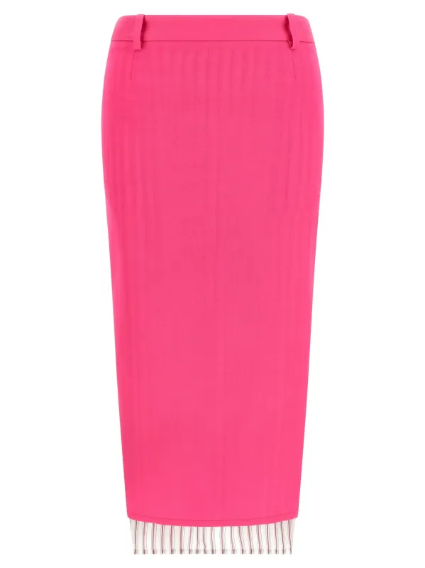 Double Layer Skirt Skirts Fuchsia made by The Attico