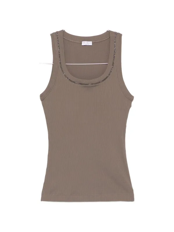 Cotton Tank Top made by Brunello Cucinelli