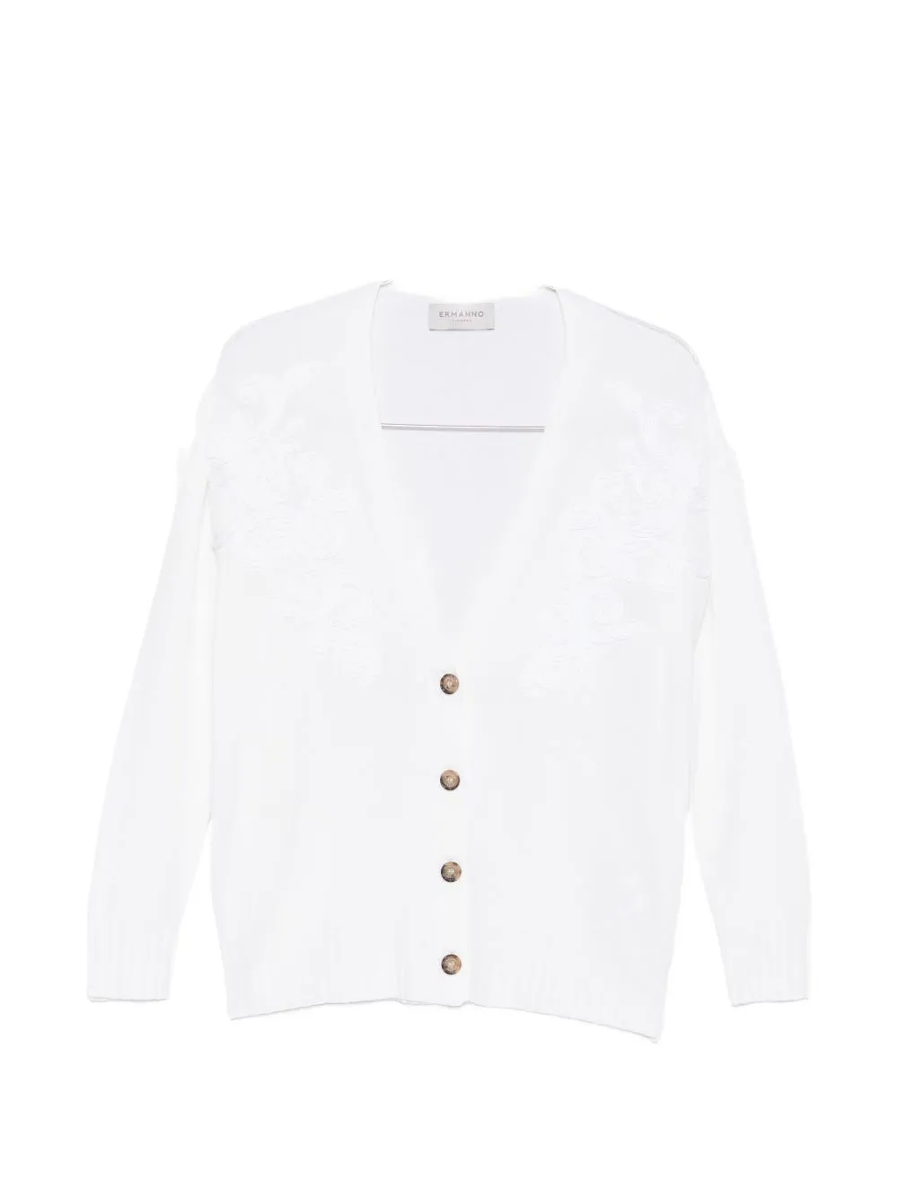 Cotton Blend V-Necked Cardigan sold by Wanan Luxury